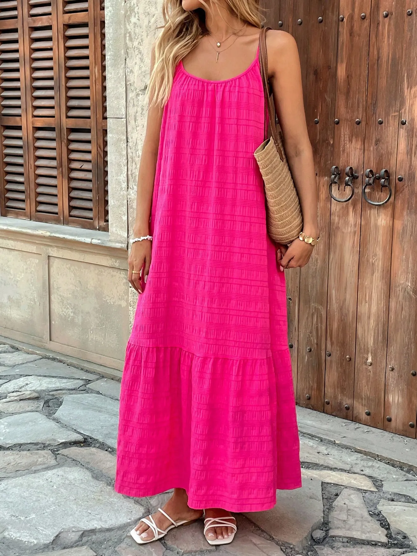 Scoop Neck Cami Maxi Dress - Image 5