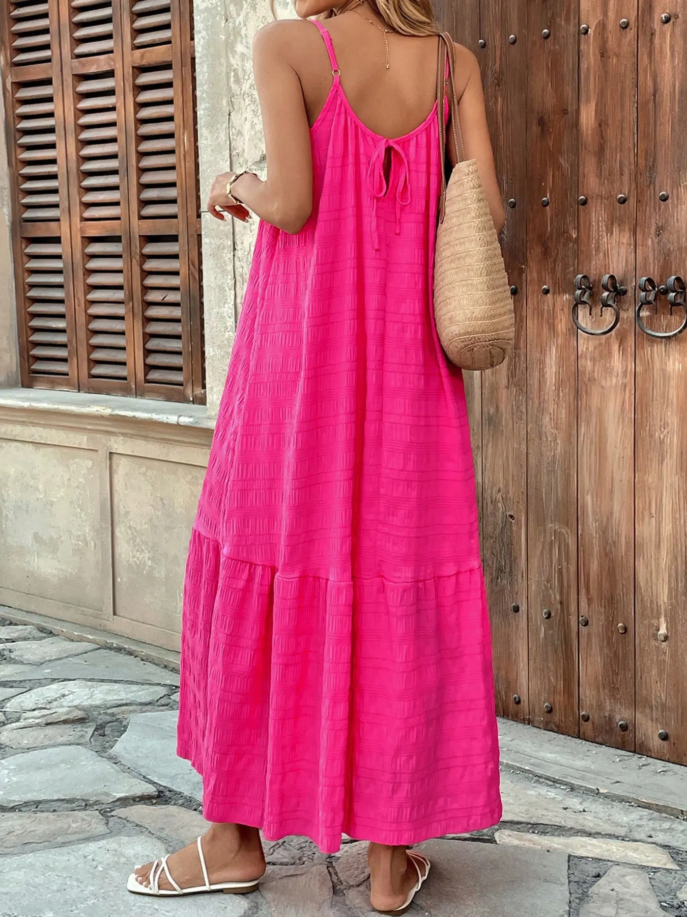 Scoop Neck Tiered Maxi Cami Dress - Image 2