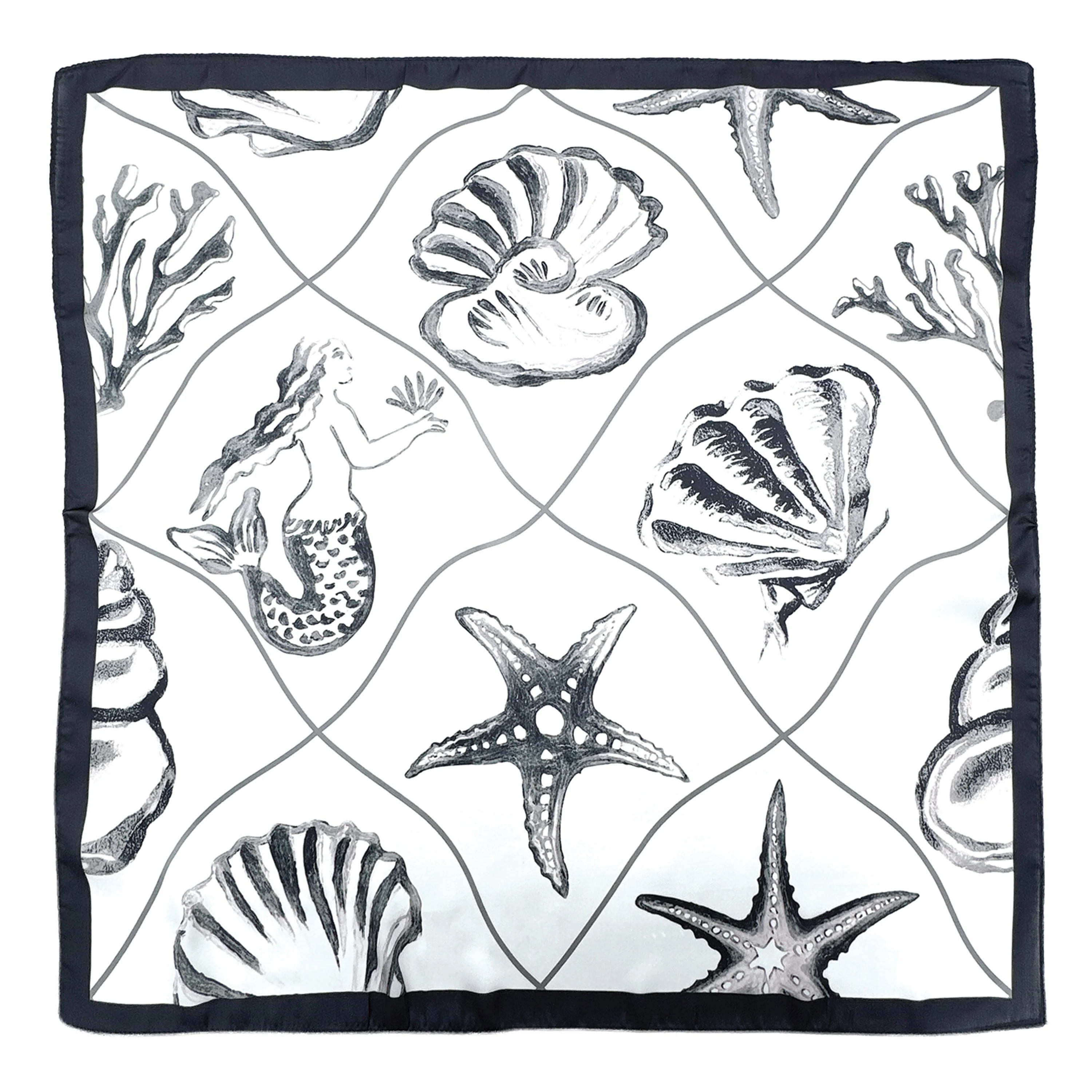 Sea Shell Print Square Scarf - Image 8