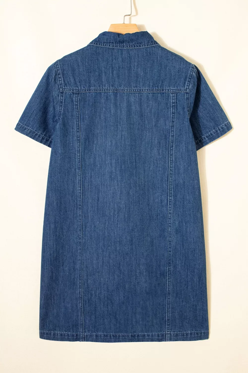 Sequin Football Cheer Patches Game Day Denim Mini Dress - Image 5