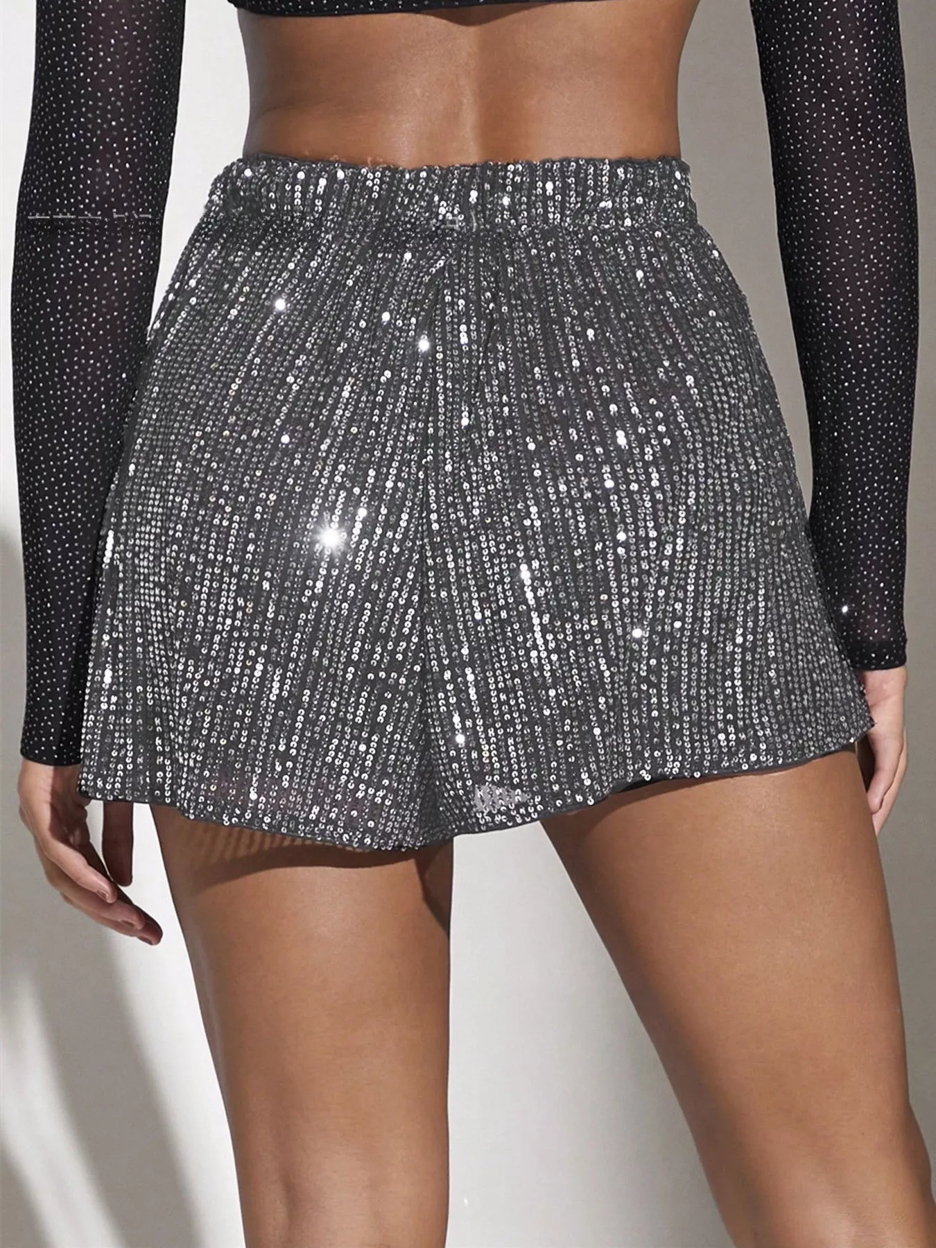 Sequin High Waist Shorts - Image 12