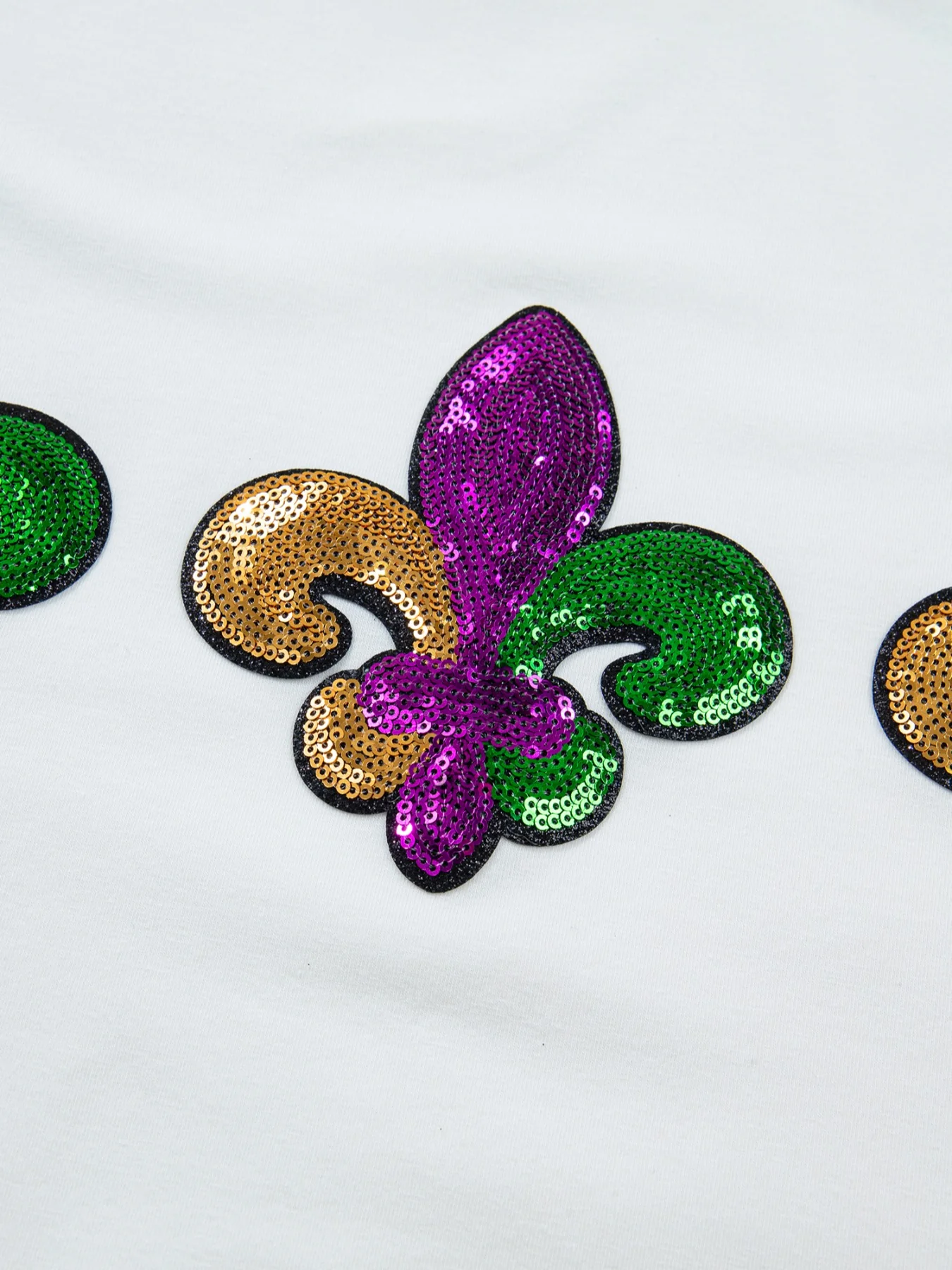 Sequin Mardi Gras Half Sleeve T Shirt - Image 7
