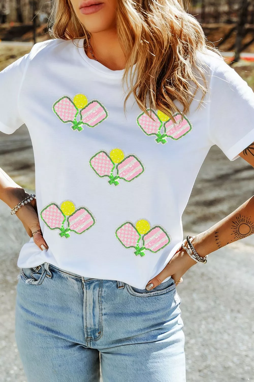 Sequin Pickleball Short Sleeve Tee - Image 2