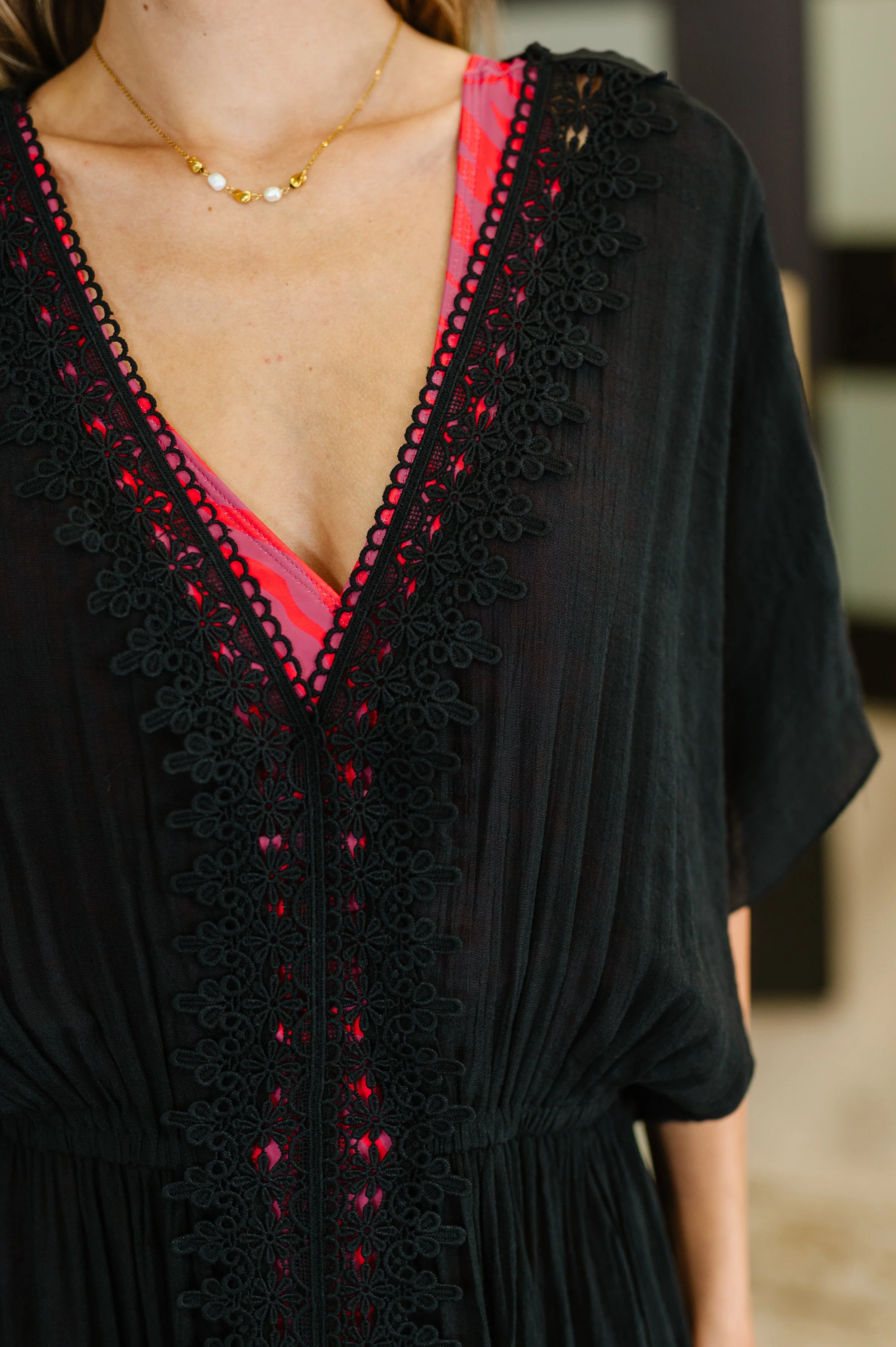 Serena Sands Swim Cover Up in Black - Image 2
