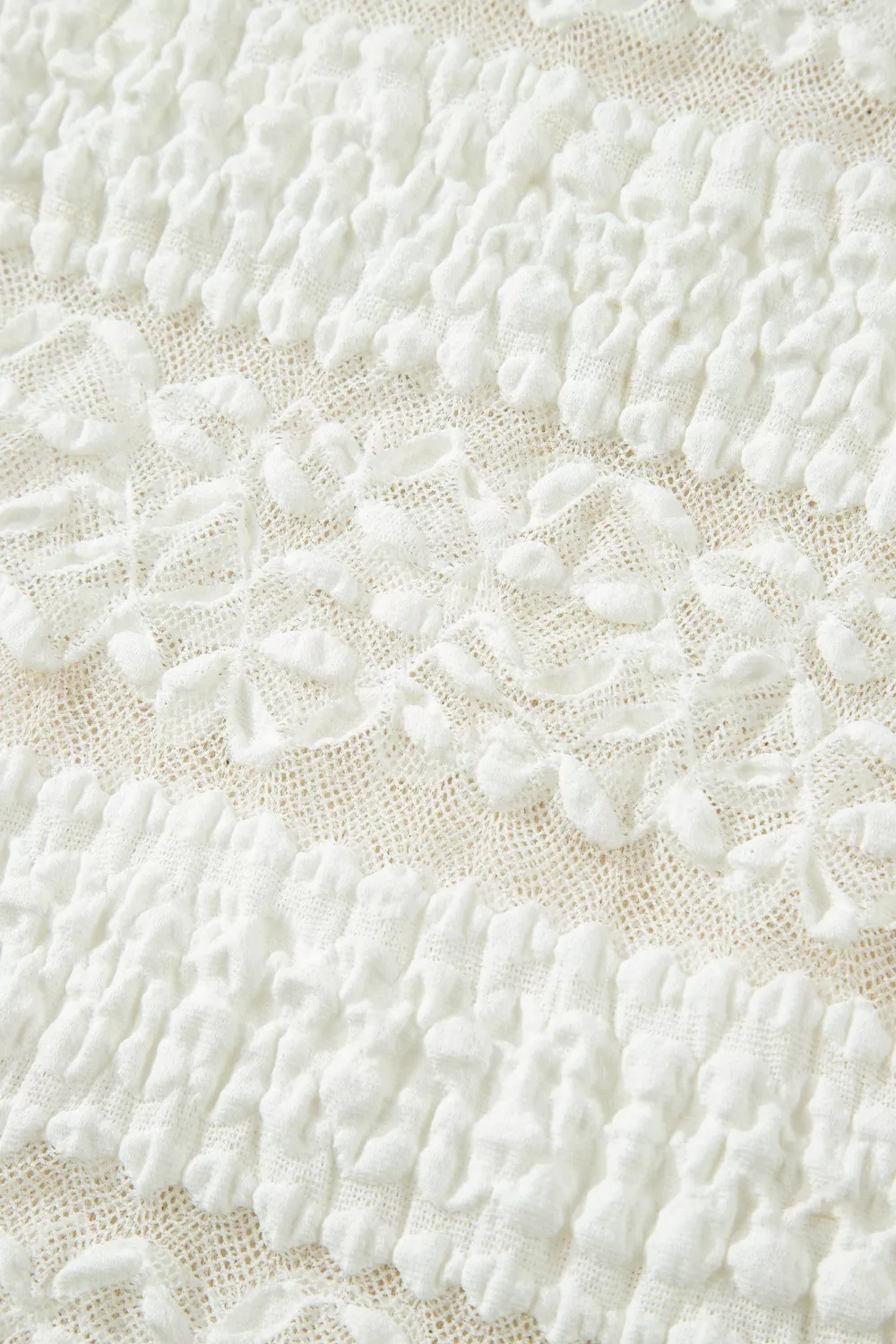 Sheer Lace Textured Patchwork Short Sleeve Top - Image 9