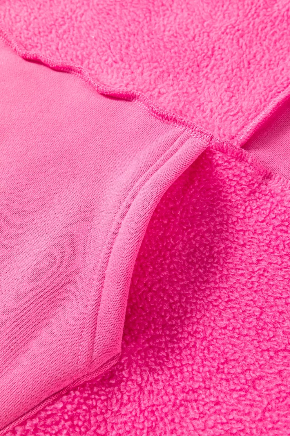Sherpa Patchwork Long Sleeve Hoodie - Image 7