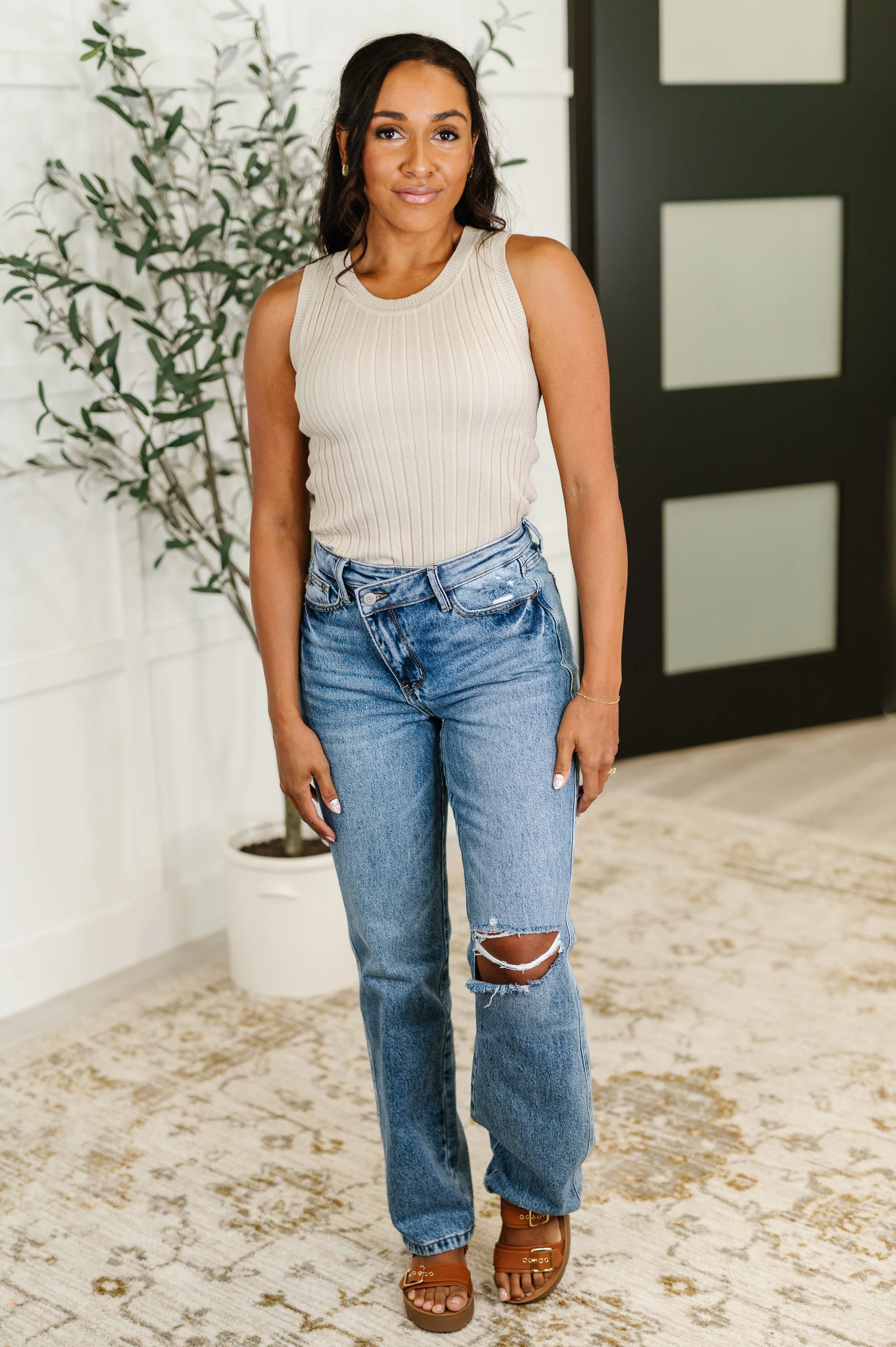 She's Exceptional Ribbed Crew Neck Tank Top - Image 3