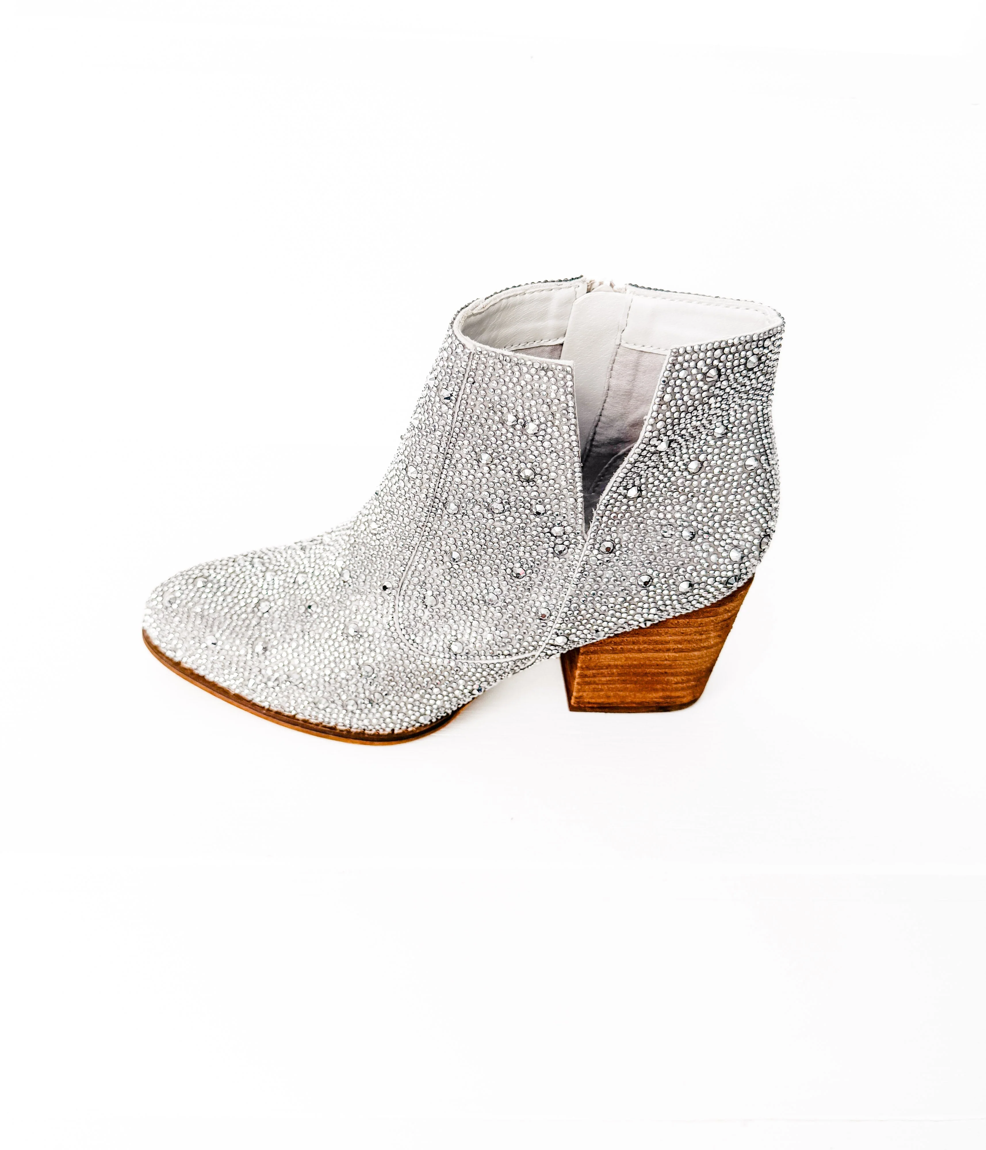 Shine Star Rhinestone Bootie in Silver - Image 22