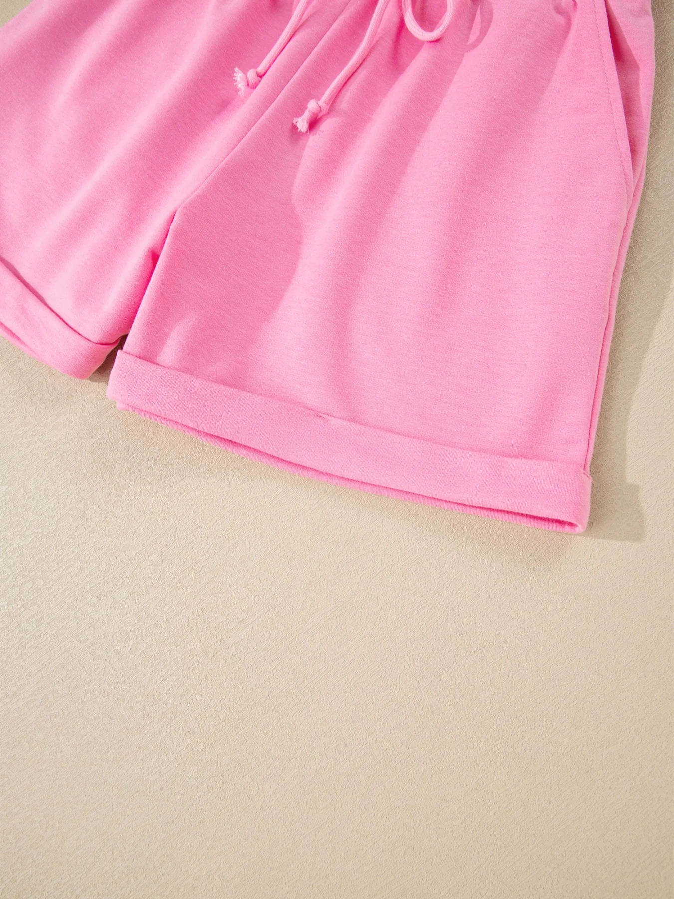 Short Sleeve Top and Drawstring Shorts Set - Image 8