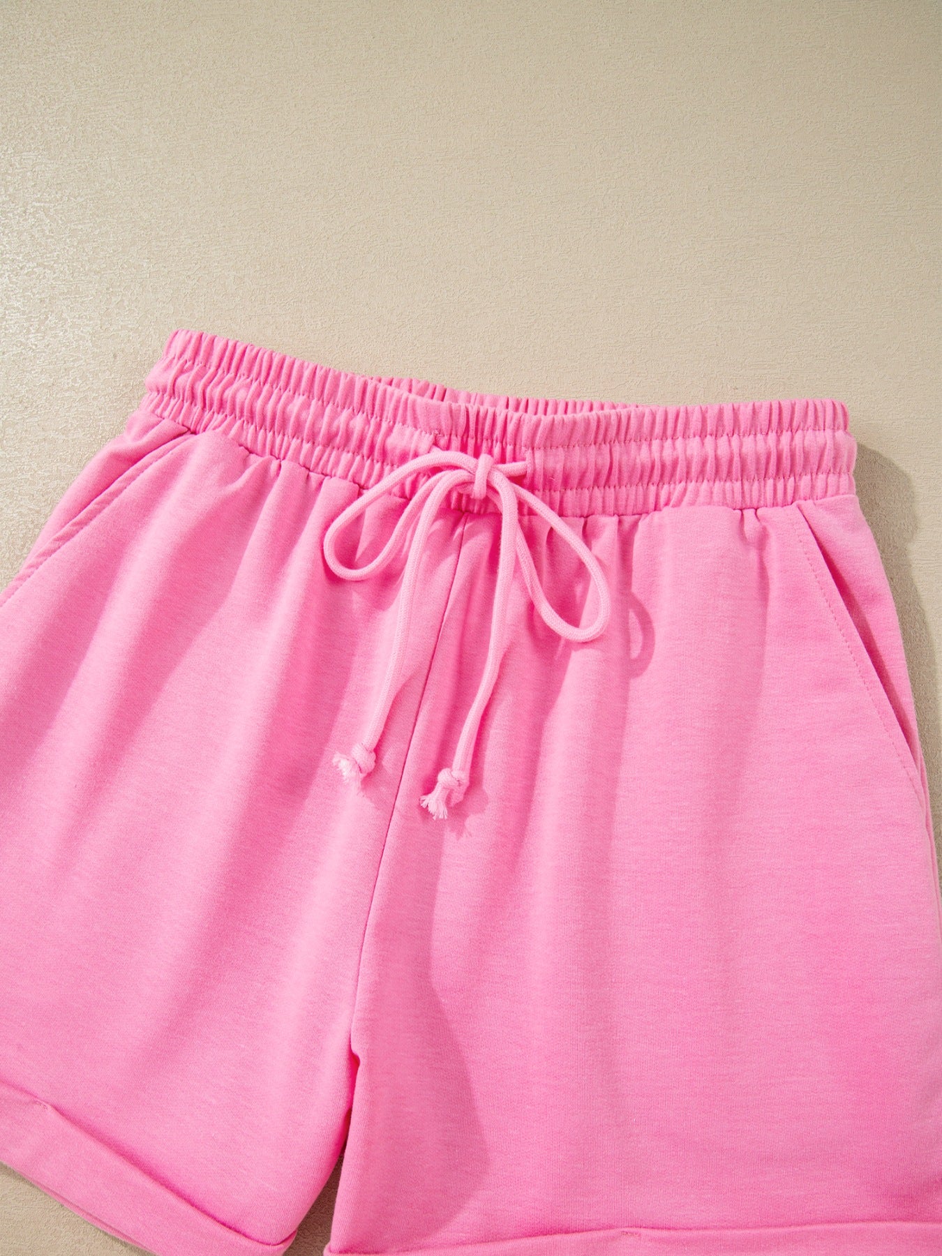 Short Sleeve Top and Drawstring Shorts Set - Image 9