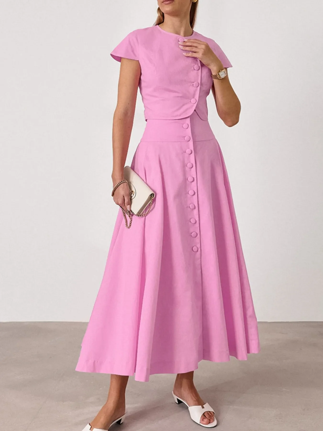 Short Sleeve Top and Skirt set - Image 7