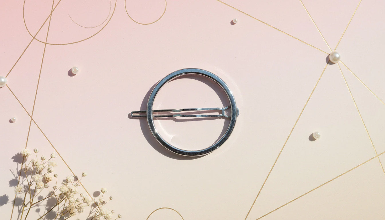 Silver Circle Hair Clip