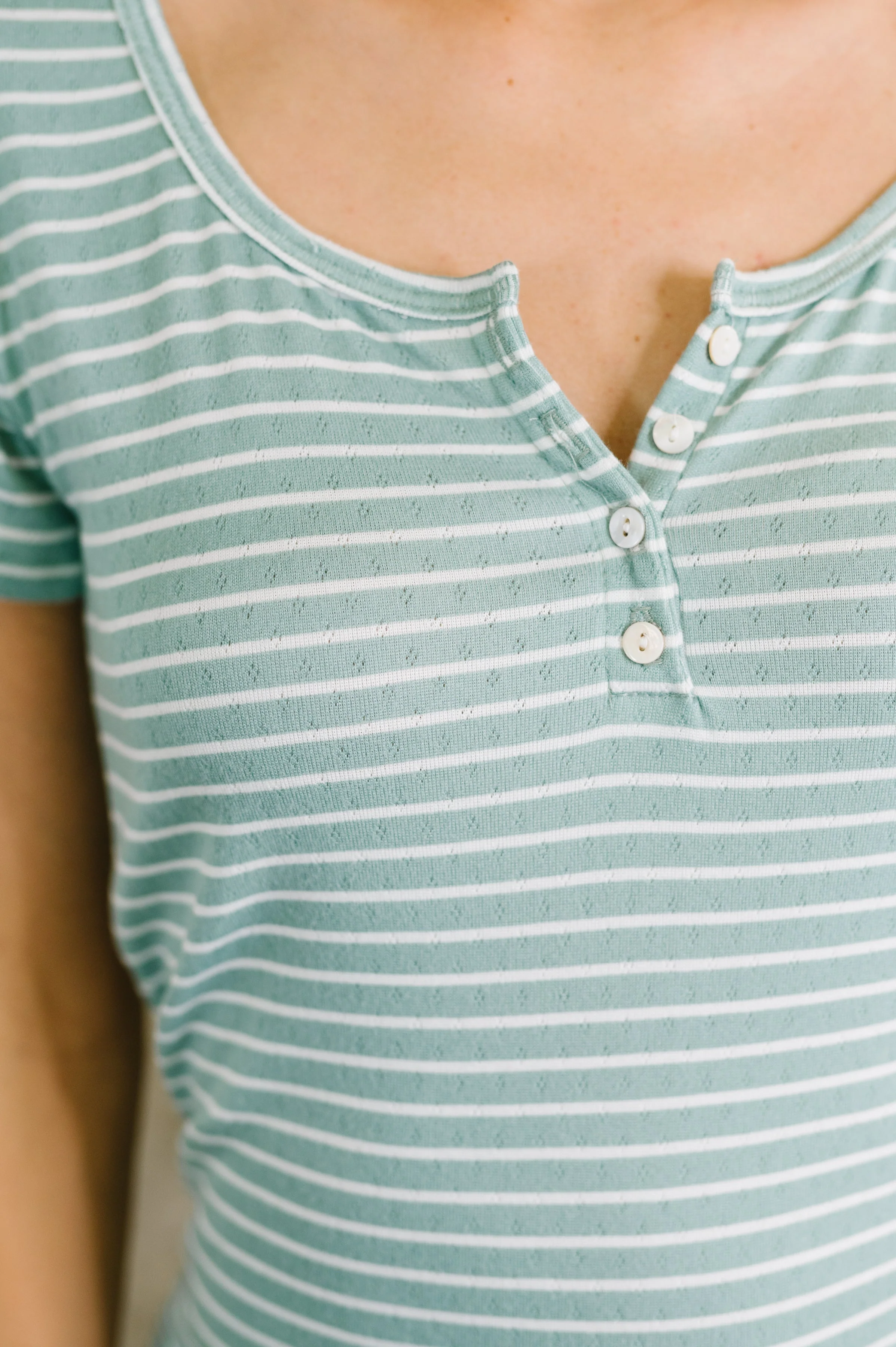Simply Me Scoop Neck Henley Top - Image 2