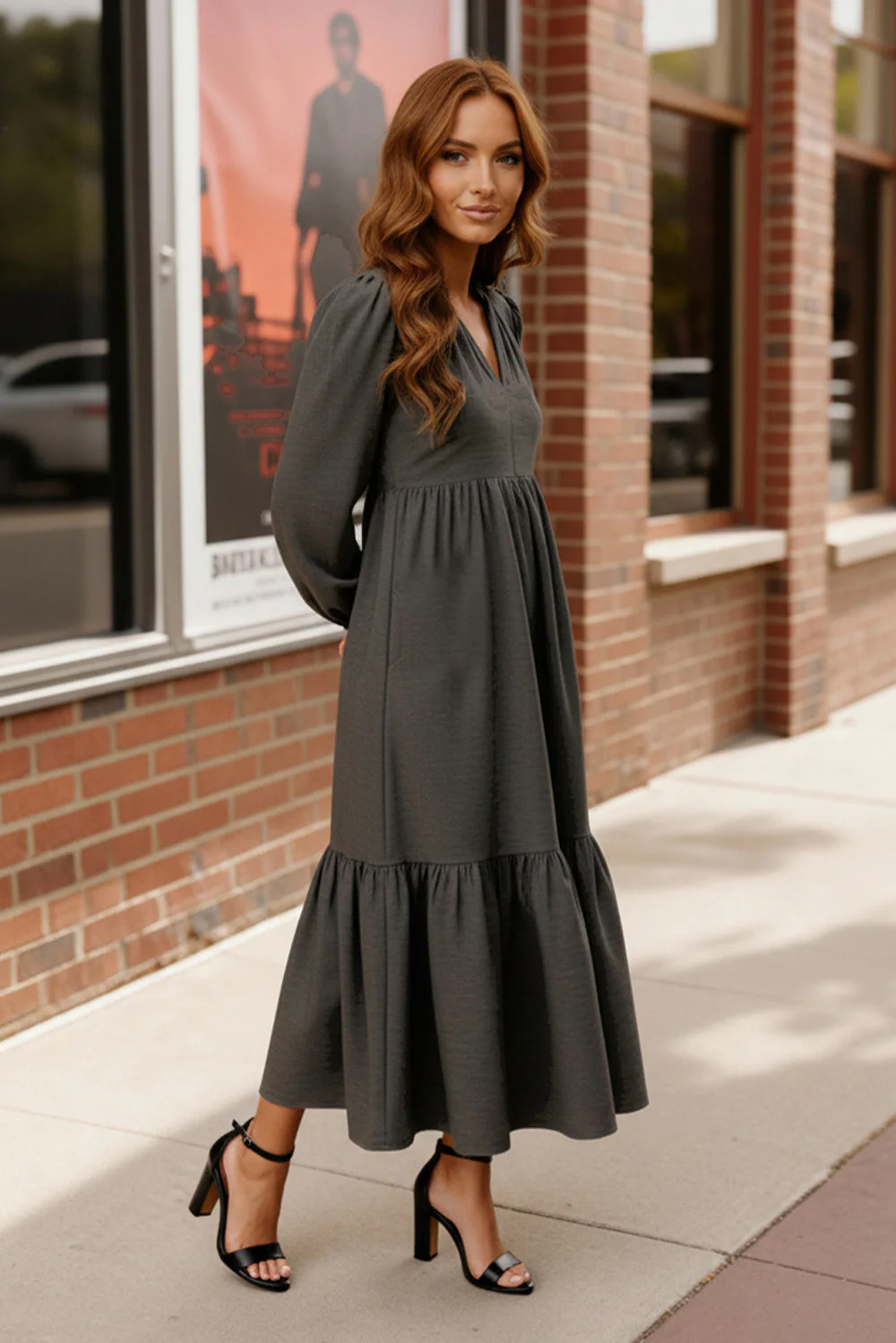 Slate Serenade Maxi Dress - Image 4