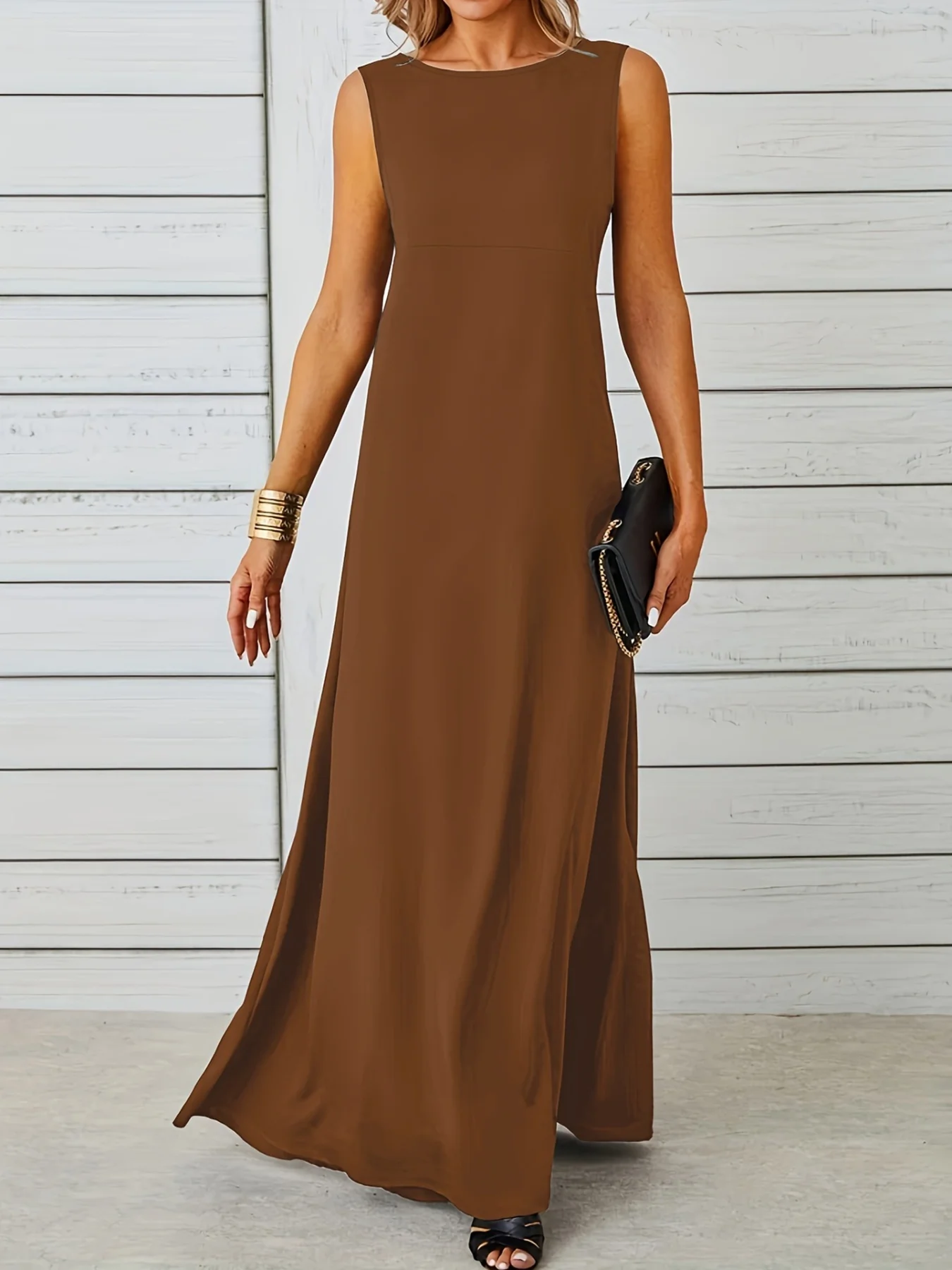 Sleeveless Flowy Maxi Dress - Image 28