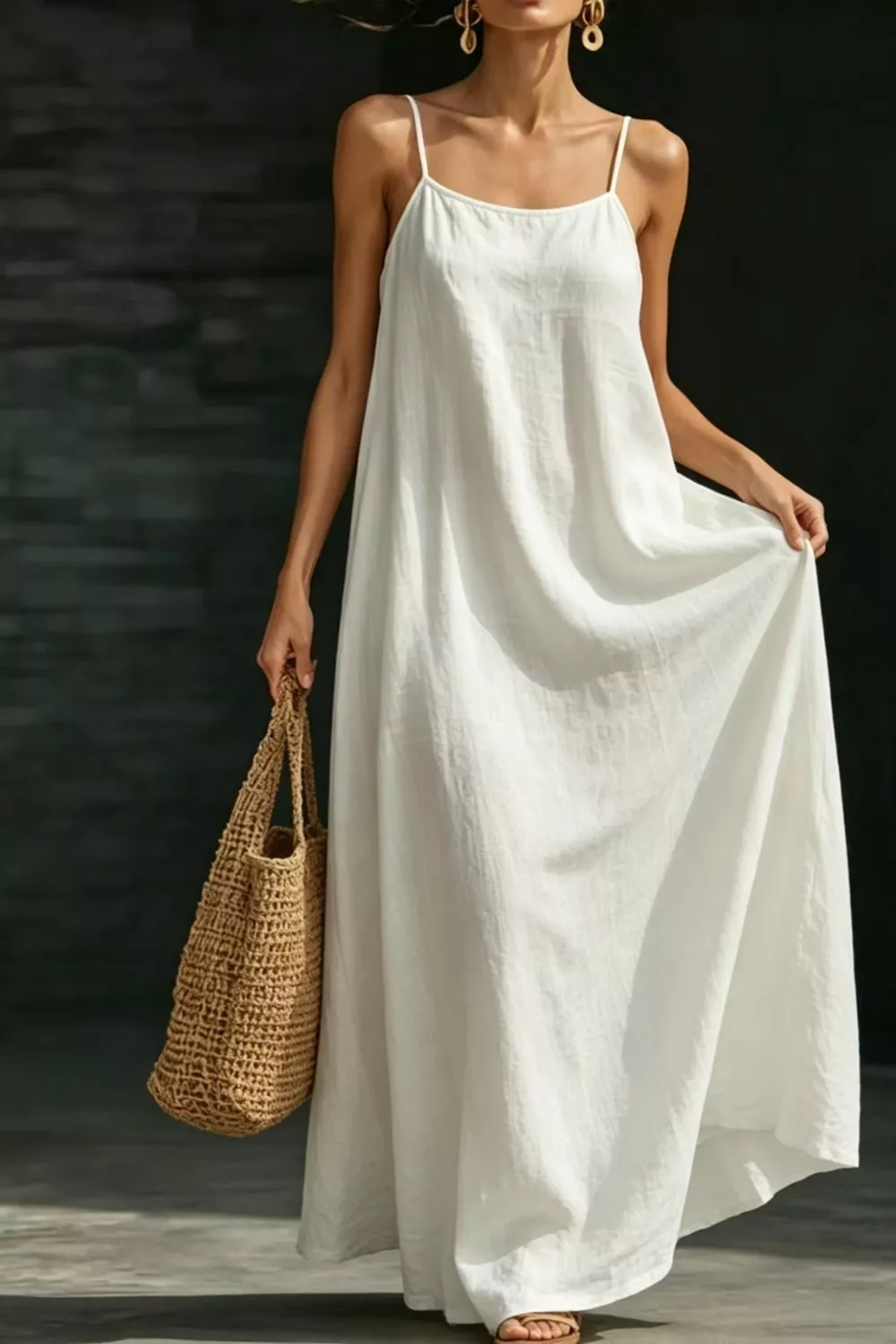 Sleeveless Loose Fit Maxi Dress - Image 3