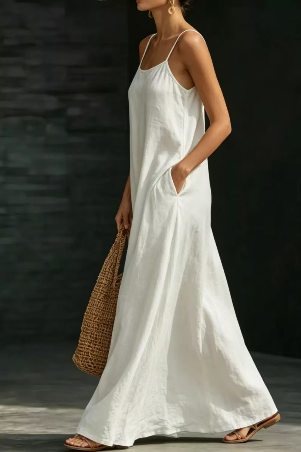 Sleeveless Loose Fit Maxi Dress - Image 4