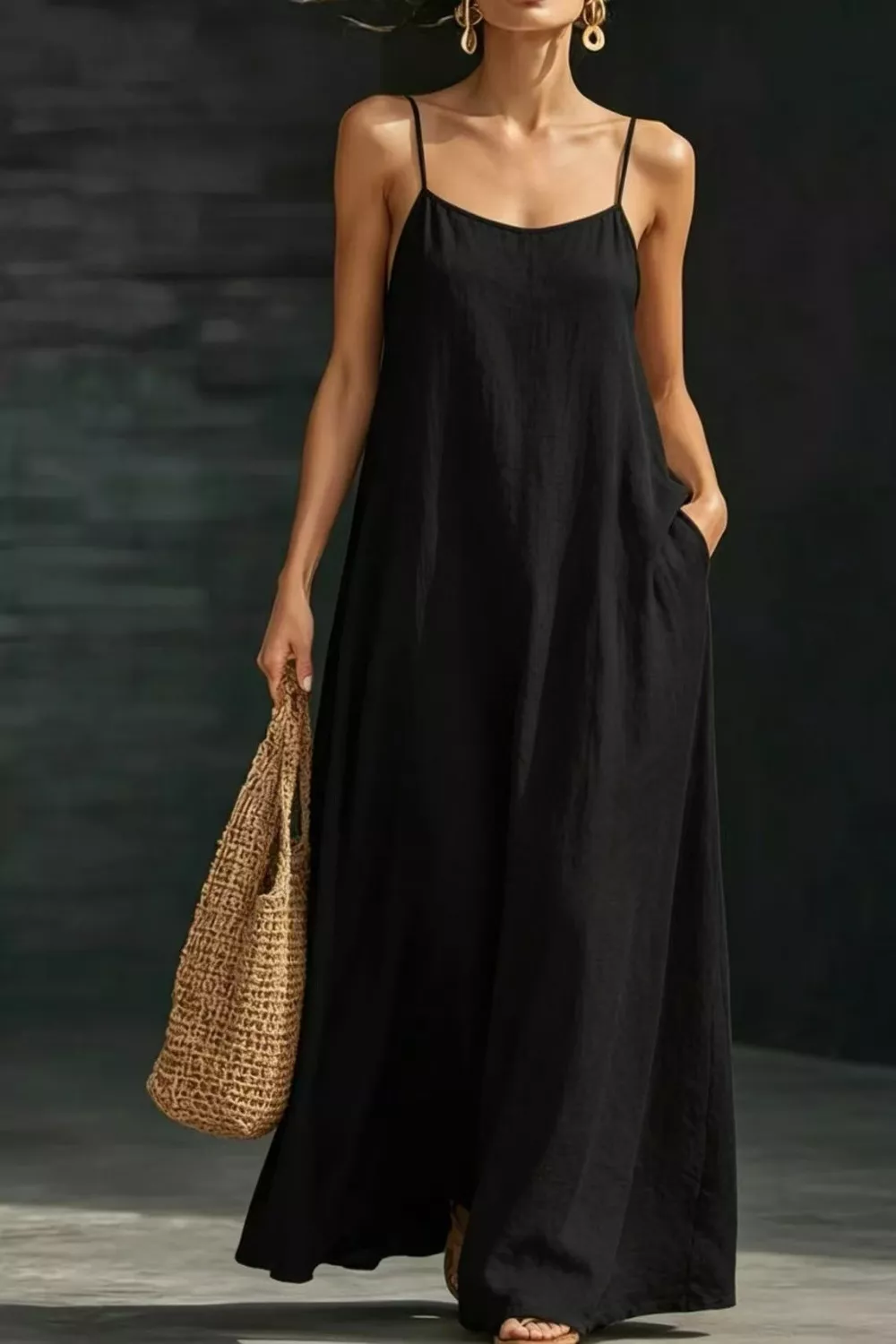 Sleeveless Loose Fit Maxi Dress - Image 5