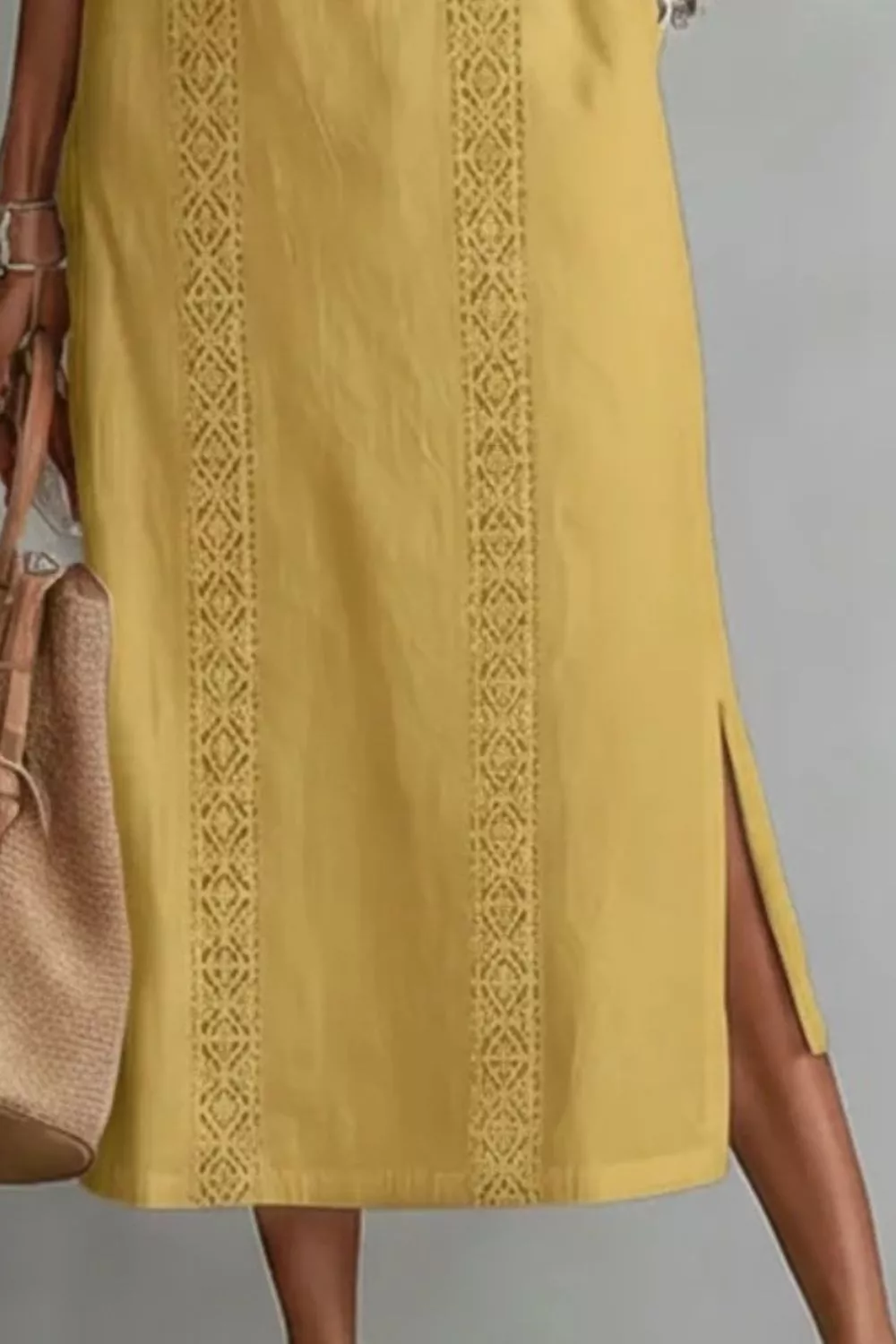 Sleeveless Side Slit Dress with Pockets - Image 8