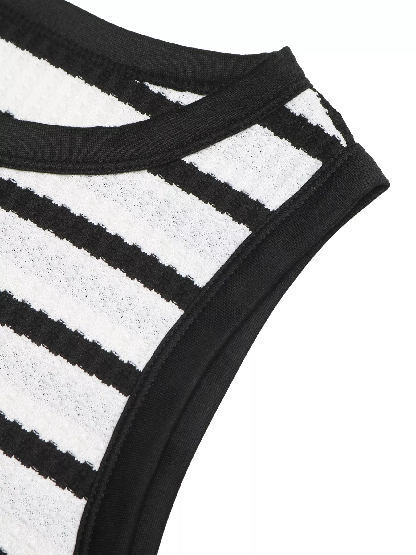 Sleeveless Striped Bodycon Midi Dress - Image 8