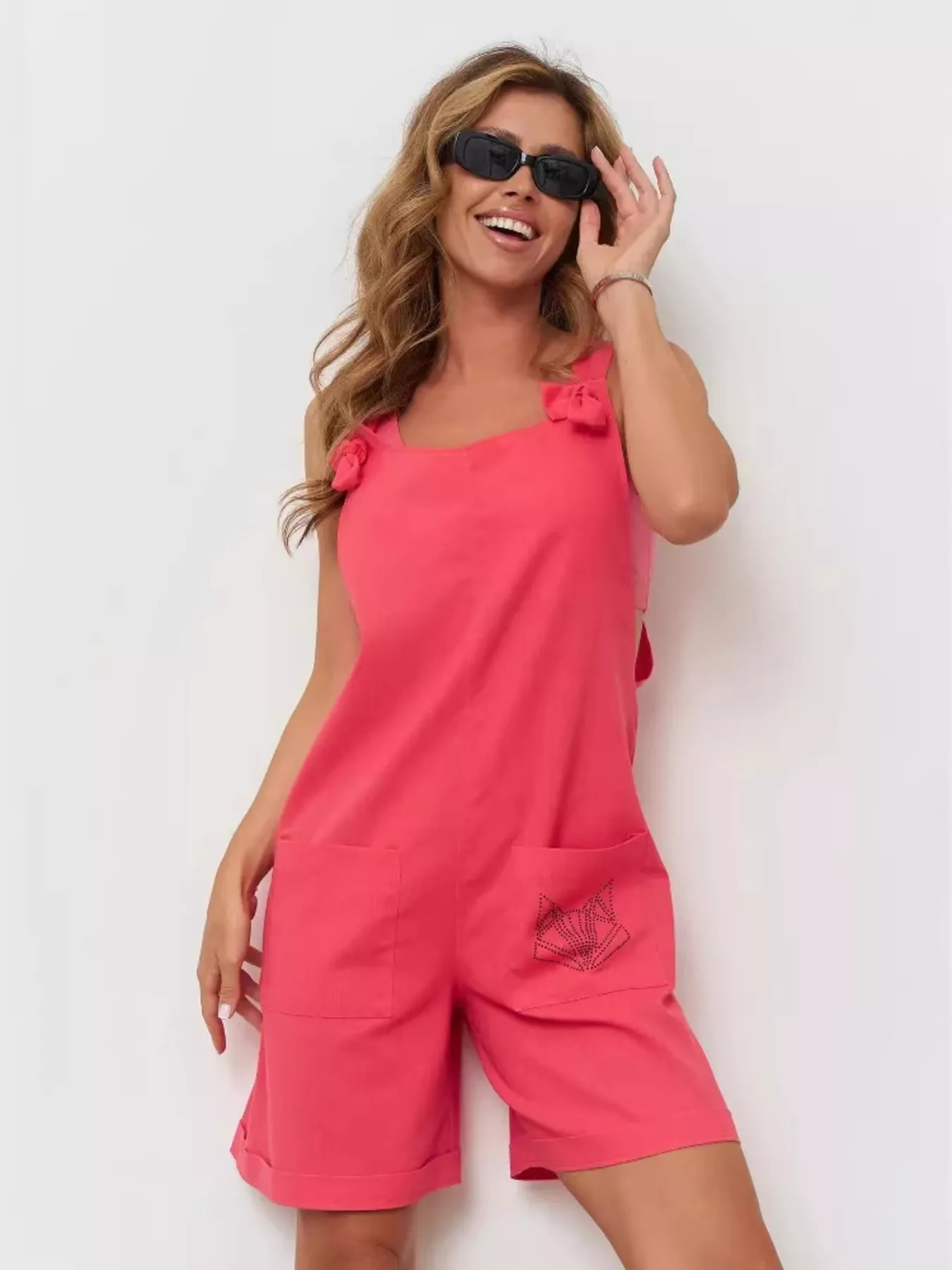 Sleeveless Tie-Strap Romper - Image 5