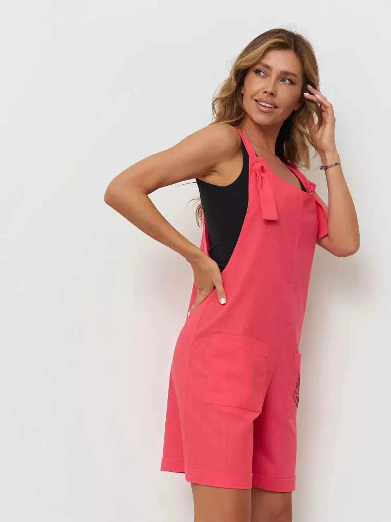 Sleeveless Tie-Strap Romper - Image 6