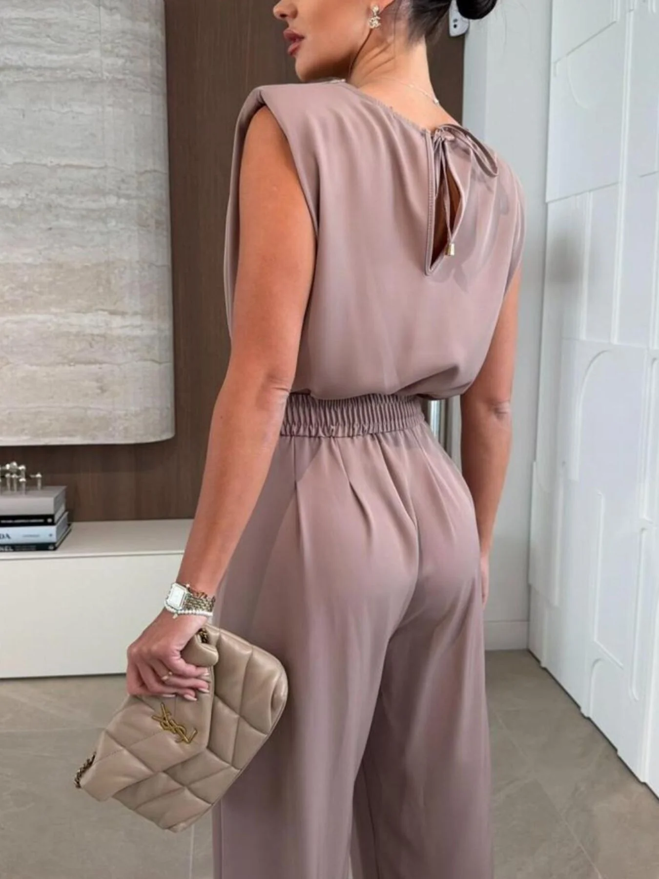 Sleeveless Wide Leg Jumpsuit - Image 14
