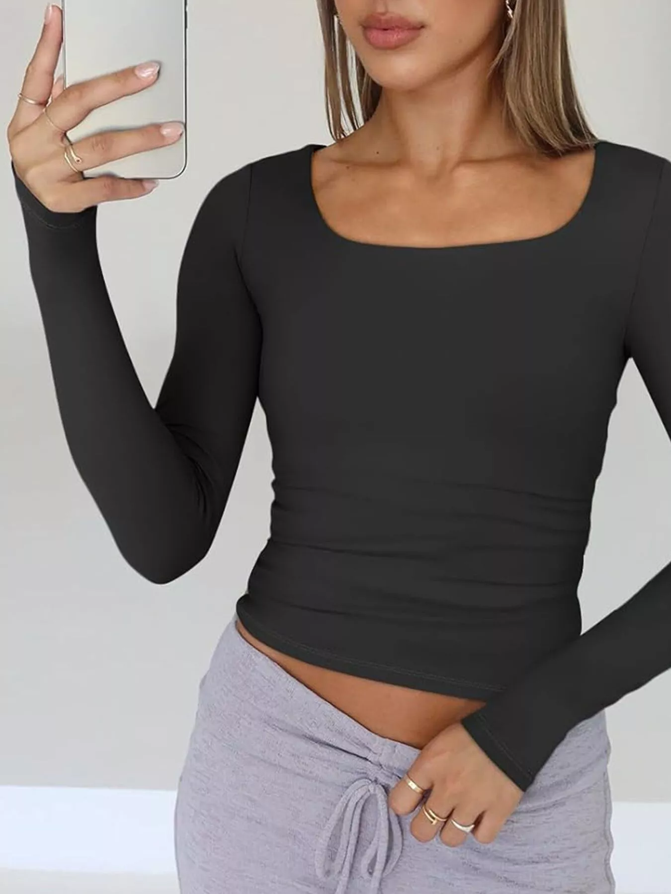 Slim Fit Long Sleeve T-Shirt - Image 2