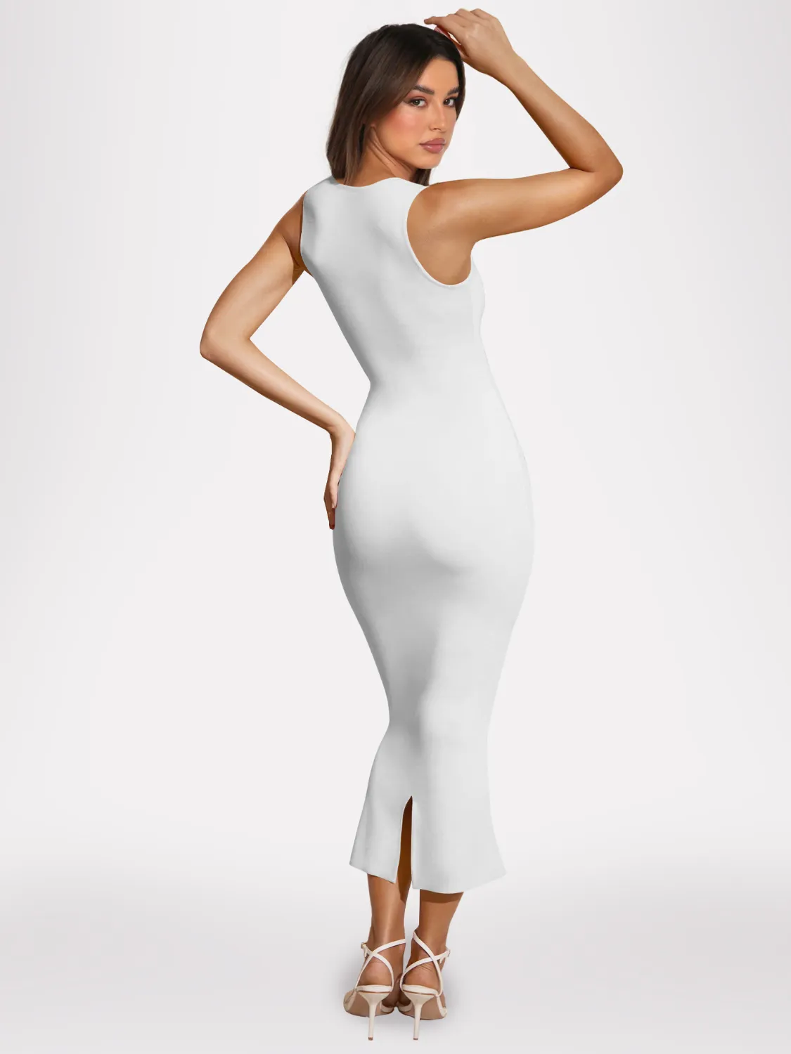 Slit Back Sleeveless Maxi Tank Dress - Image 11