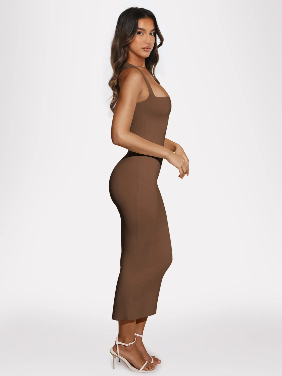 Slit Back Sleeveless Maxi Tank Dress - Image 14