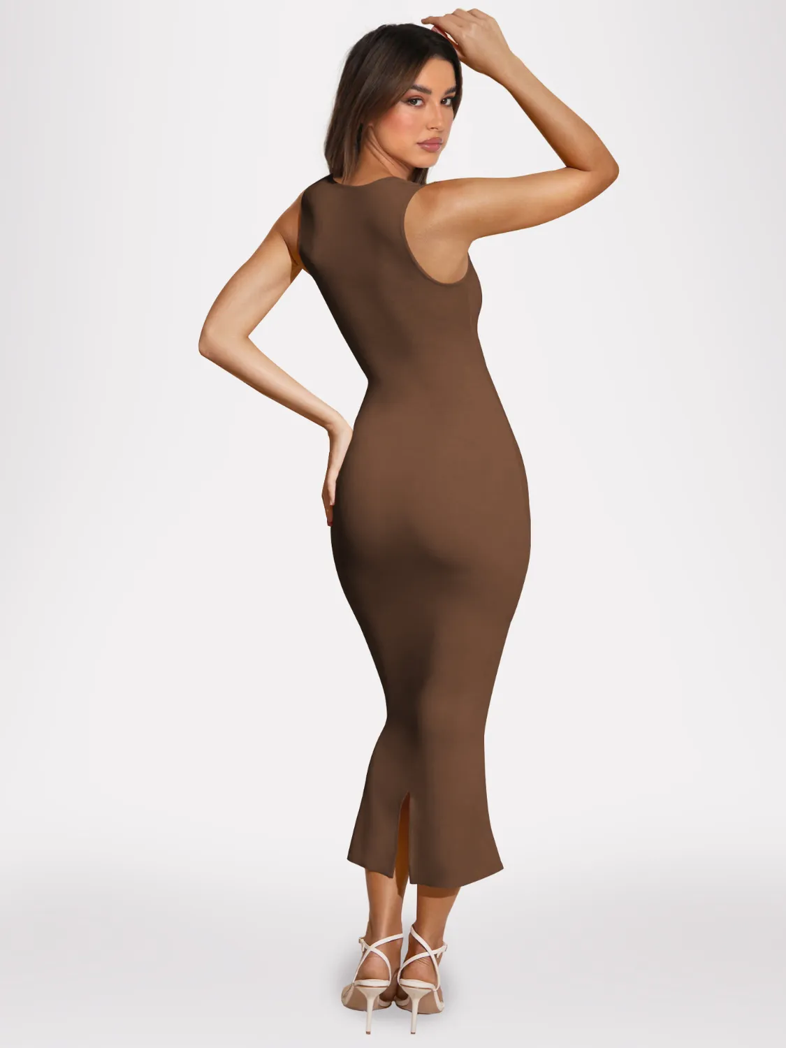 Slit Back Sleeveless Maxi Tank Dress - Image 15