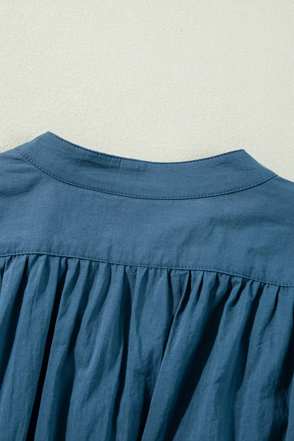 Smocked Button Front Mini Dress - Image 8