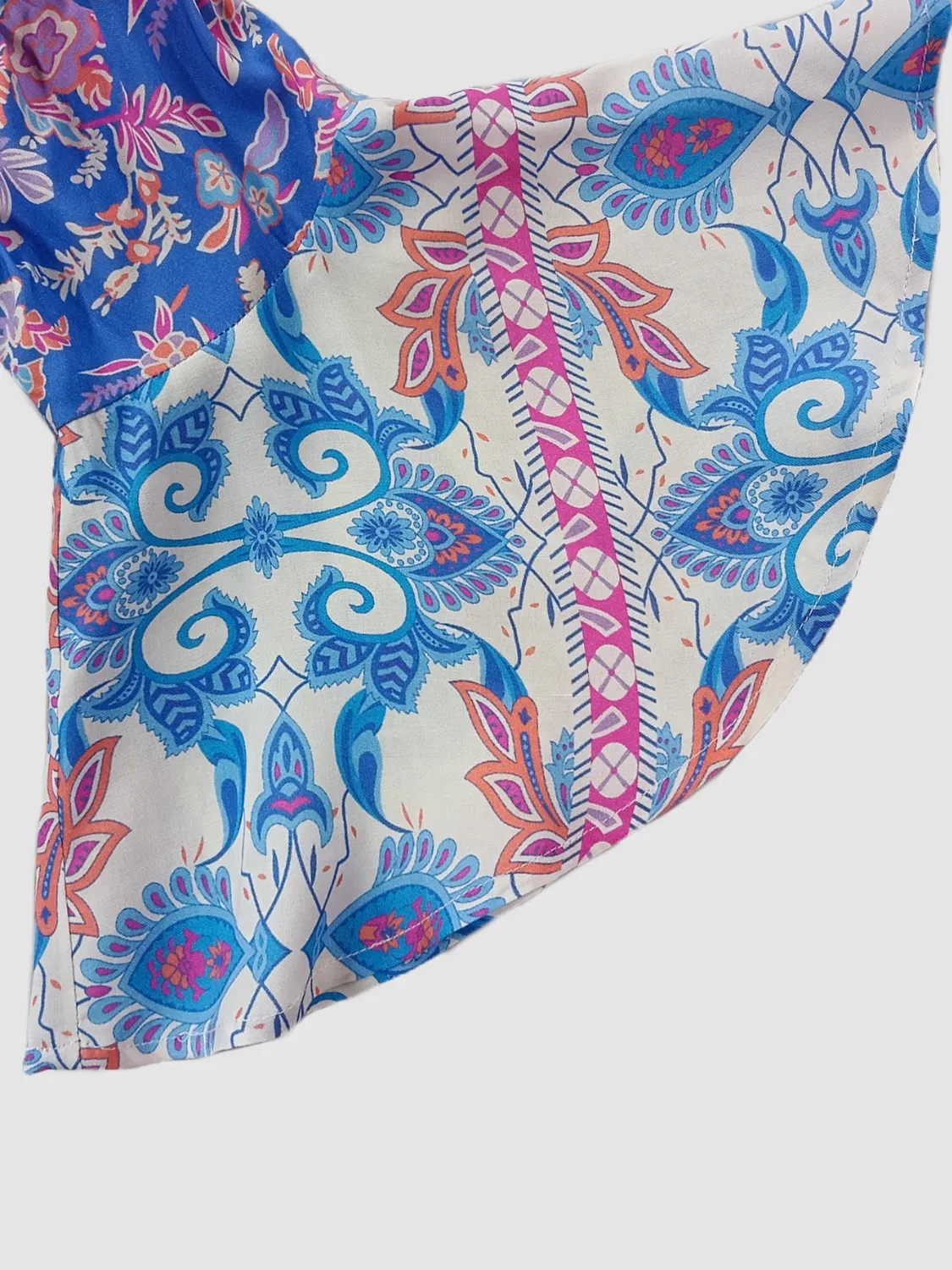 Smocked Off-Shoulder Printed Top and Skirt Set - Image 10