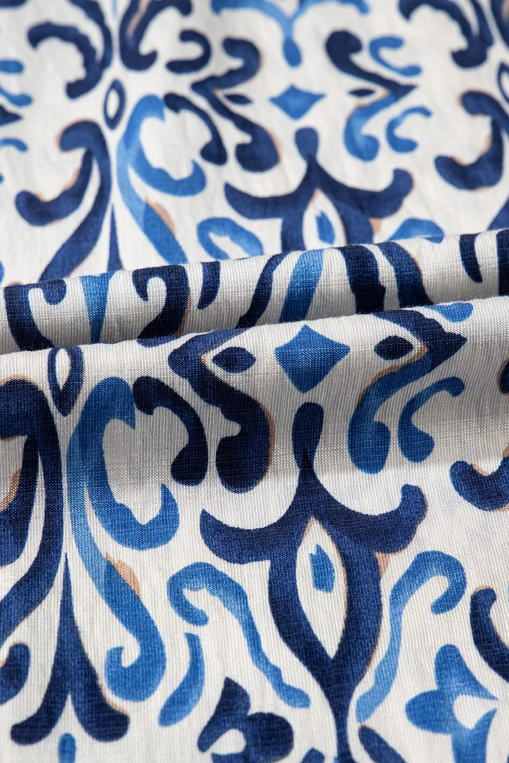 Smocked Printed Square Neck Dress - Image 14