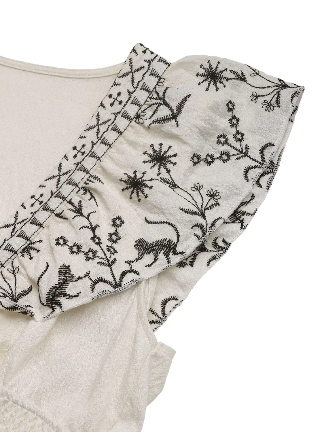 Smocked Ruffled Cap Sleeve Mini Dress - Image 7