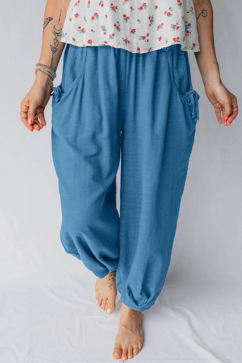 Smocked Waist Casual Jogger Style Pants - Image 4