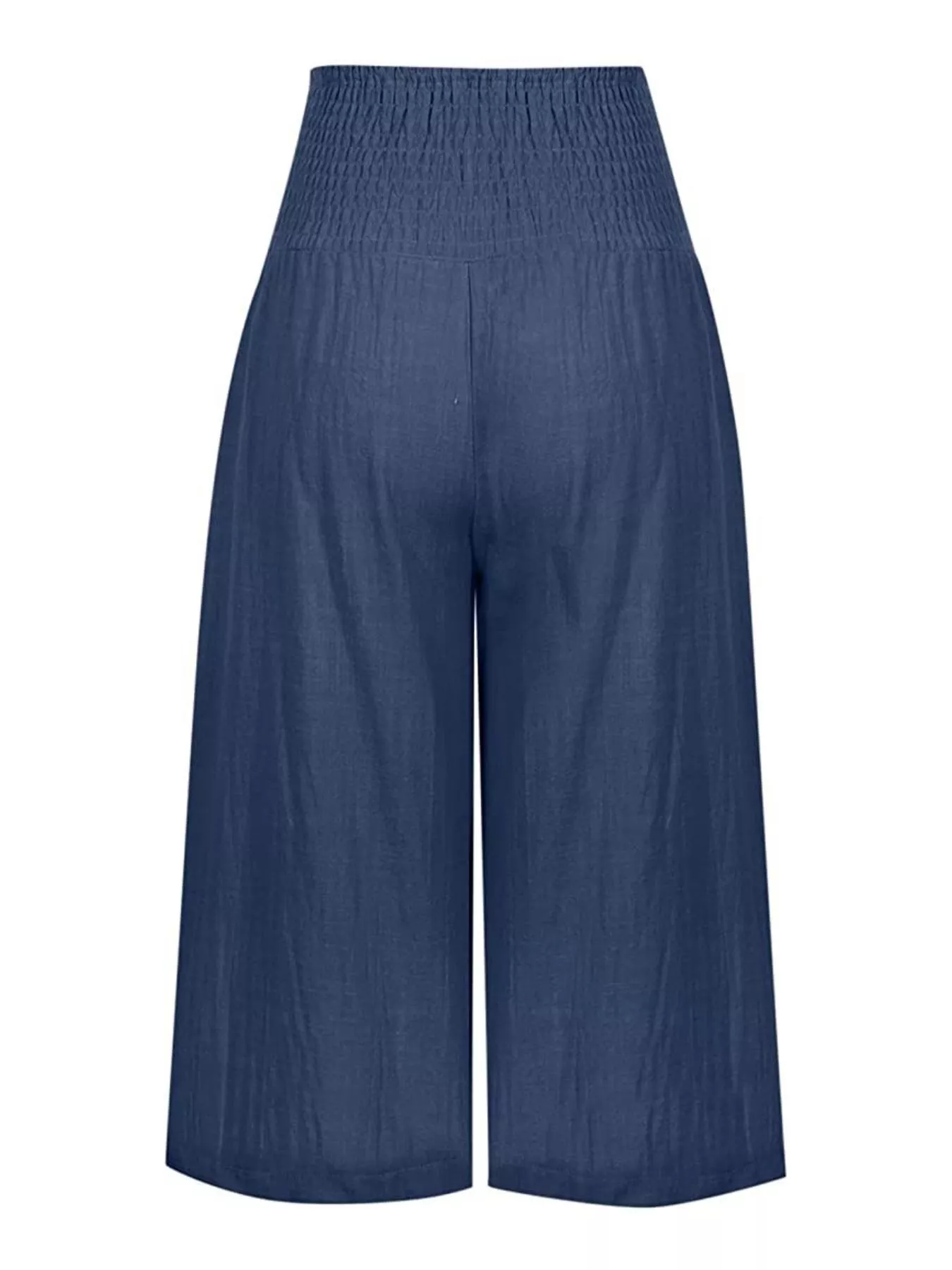 Smocked Wide-Leg Capri Pants - Image 13
