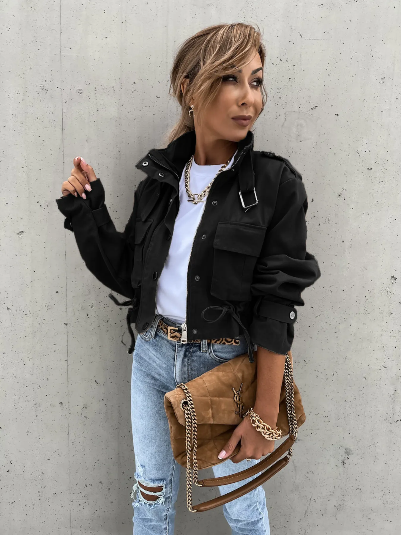 Snap Down Long Sleeve Jacket - Image 5