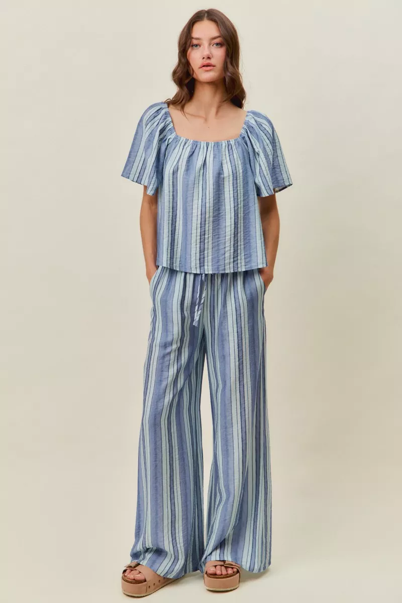 SO ME Stripe Wide Leg Pull On Pants - Image 10