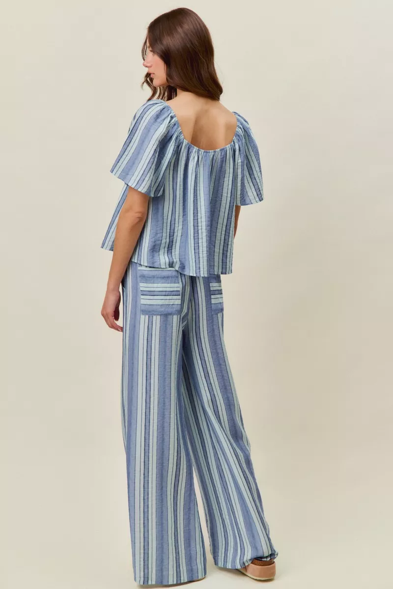 SO ME Stripe Wide Leg Pull On Pants - Image 11