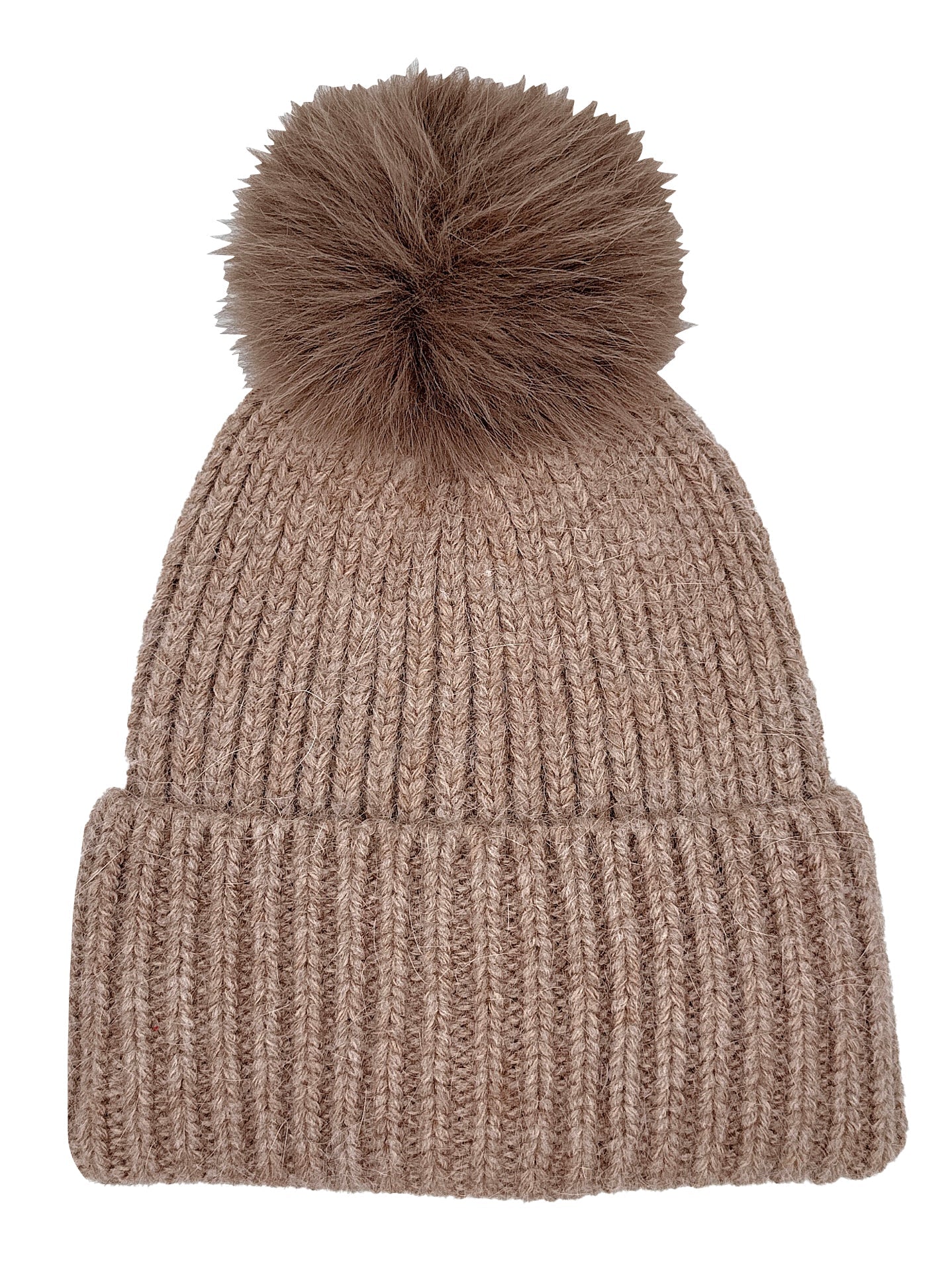Solid Beanie with Pom - Image 8