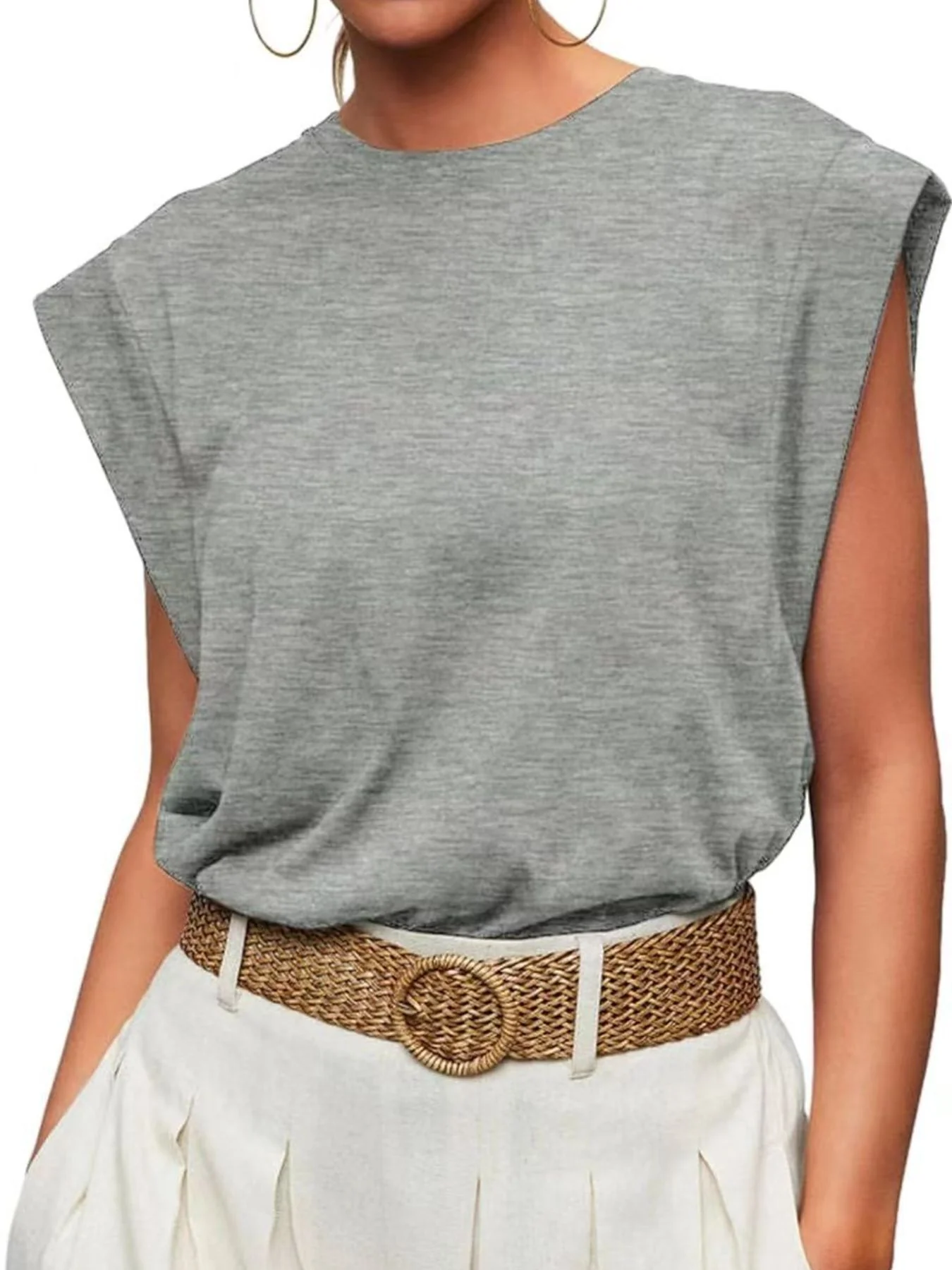 Solid Color Round Neck Tank - Image 8