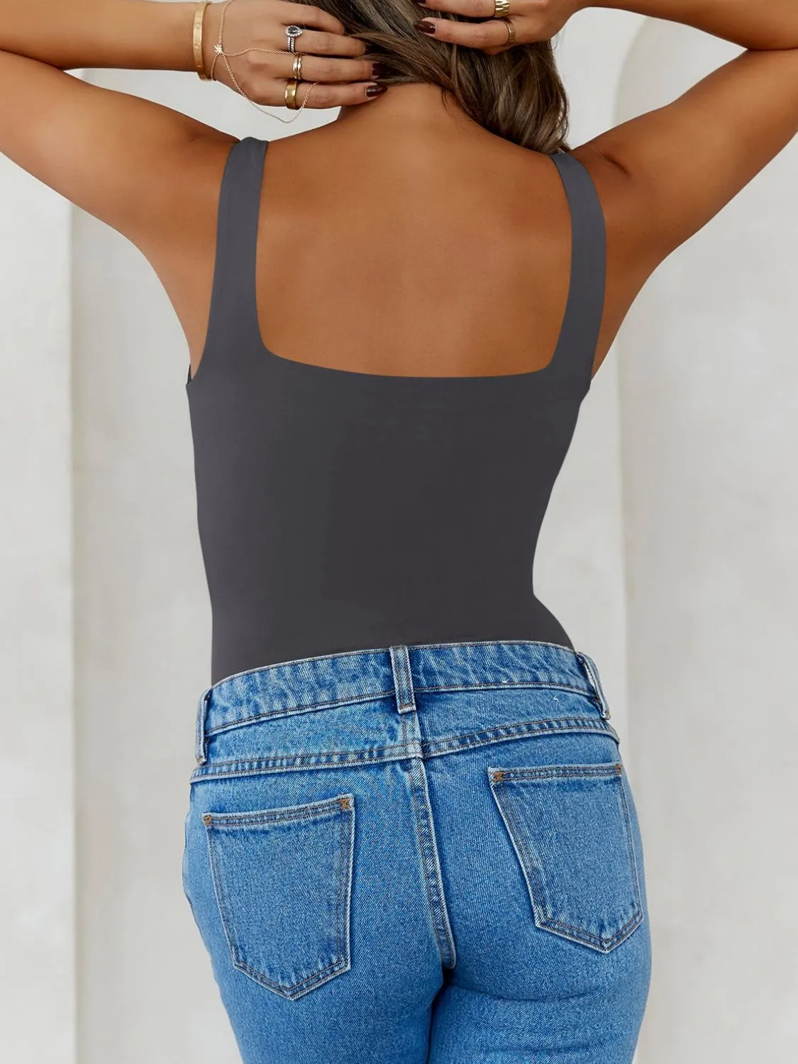 Solid Color Wide Strap Cami - Image 4