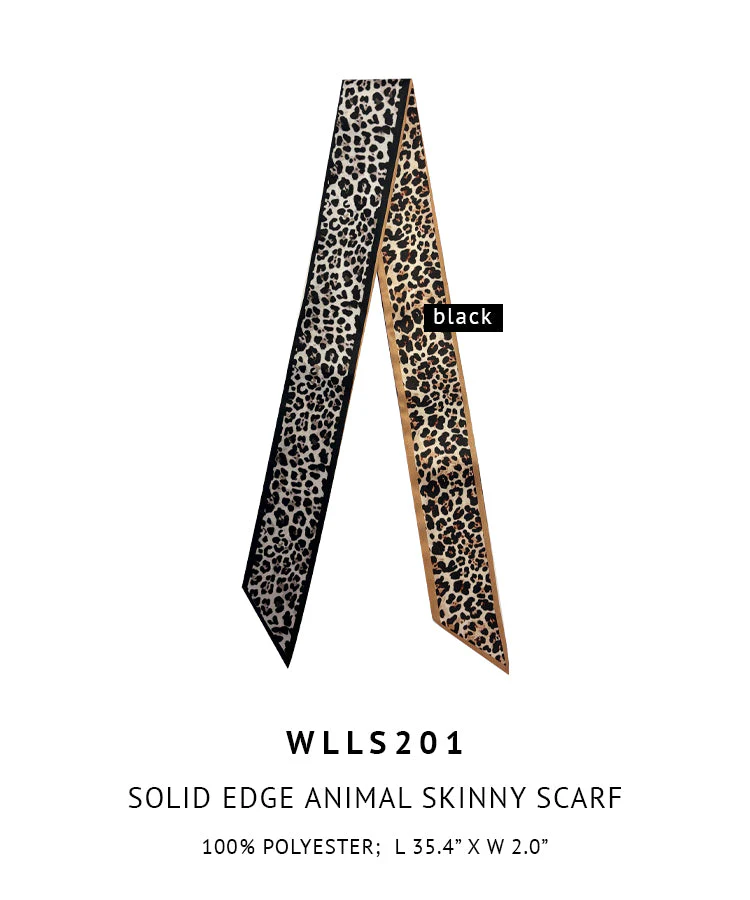 Solid Edge Animal Skinny Scarf - Image 3