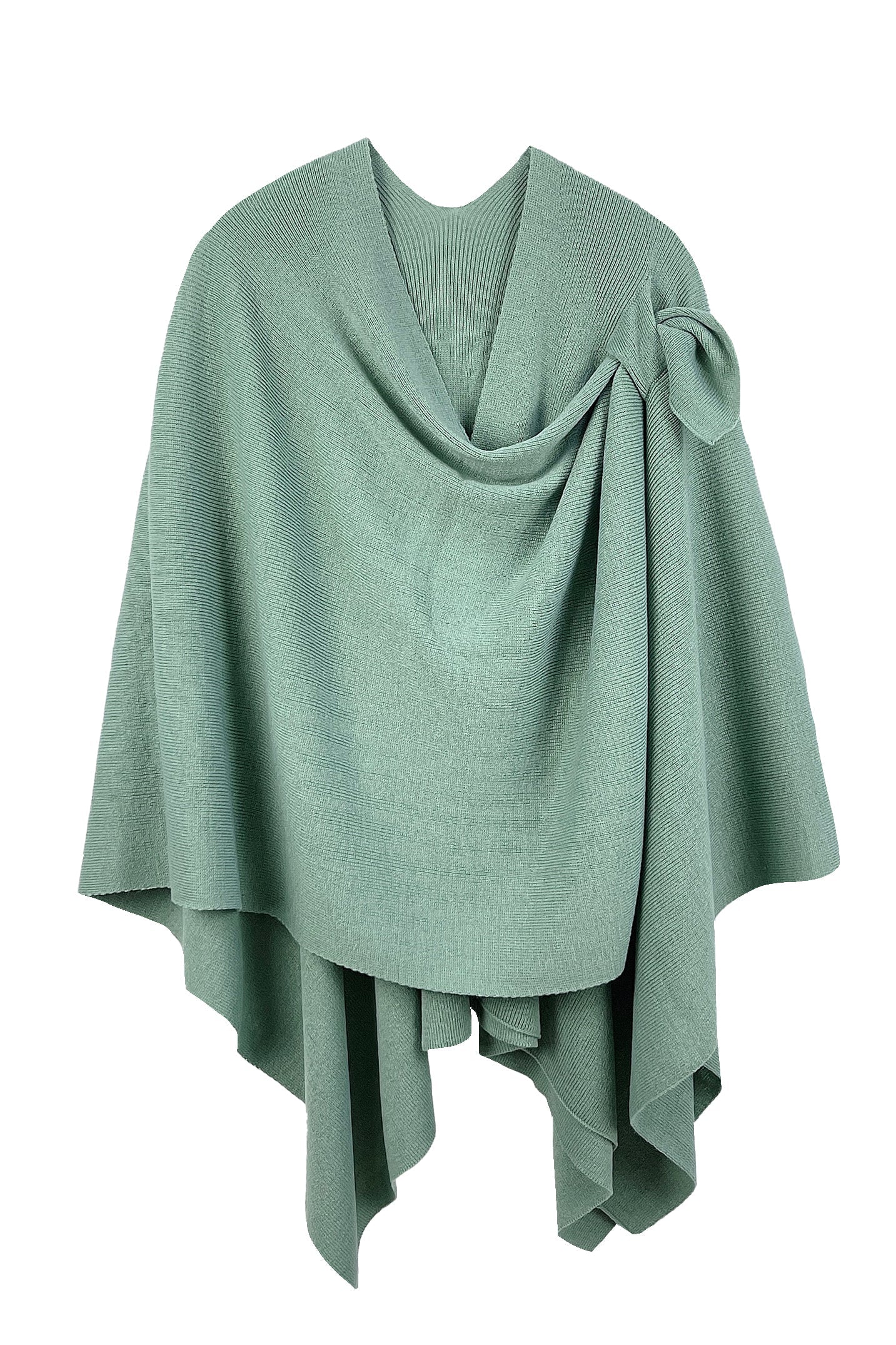 Solid Ruana With Shoulder Strap - Image 31