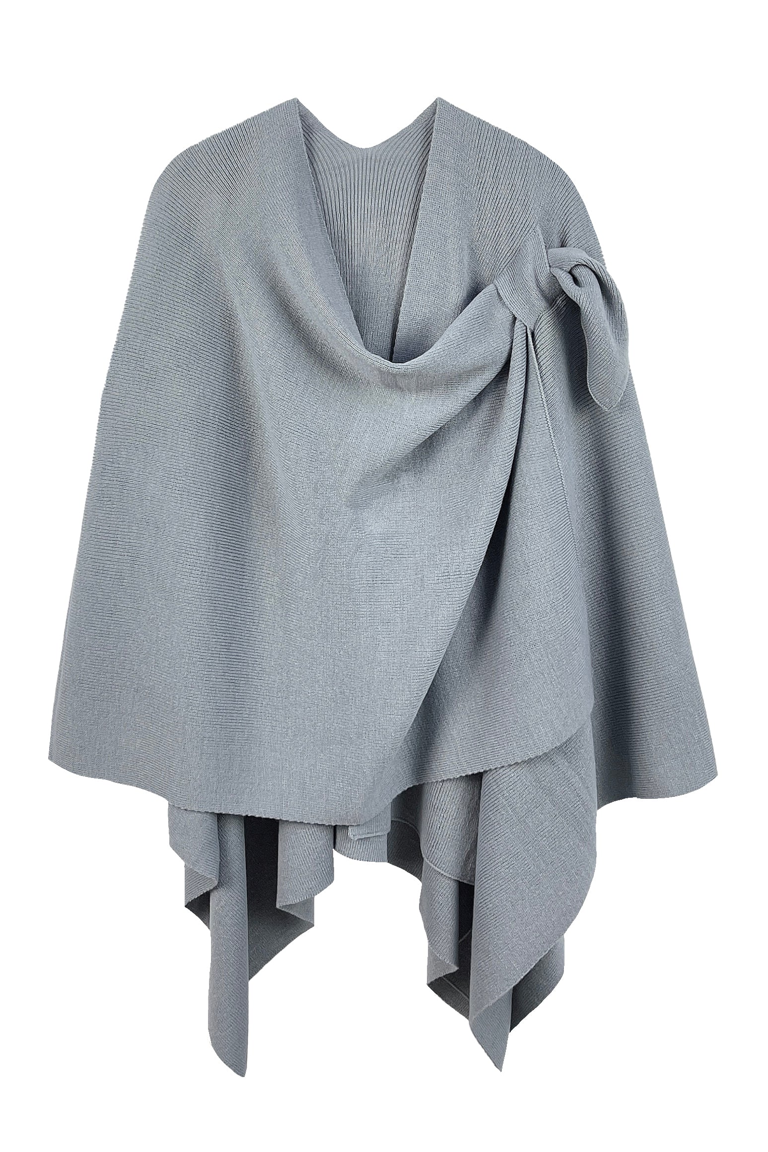 Solid Ruana With Shoulder Strap - Image 32