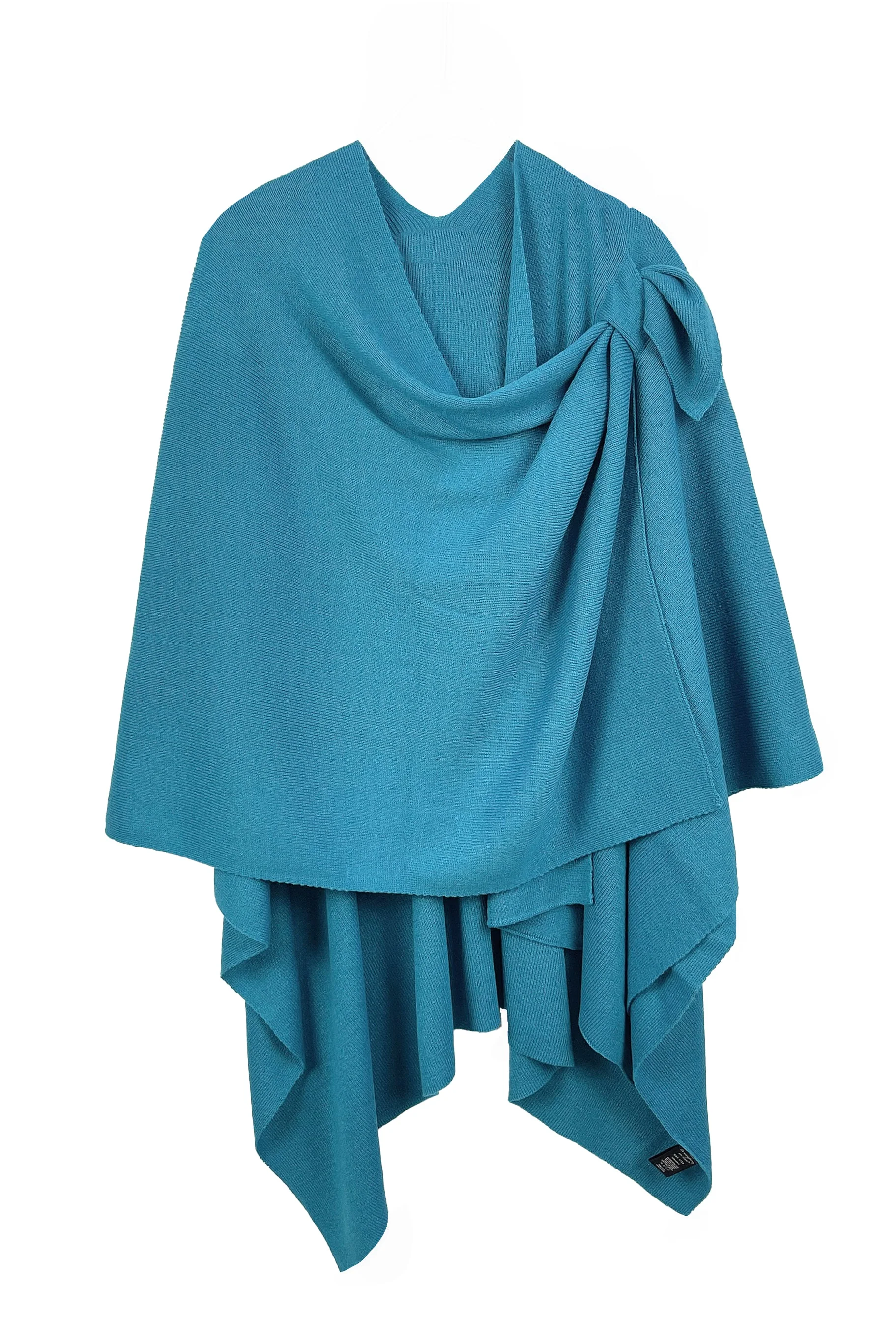 Solid Ruana With Shoulder Strap - Image 36