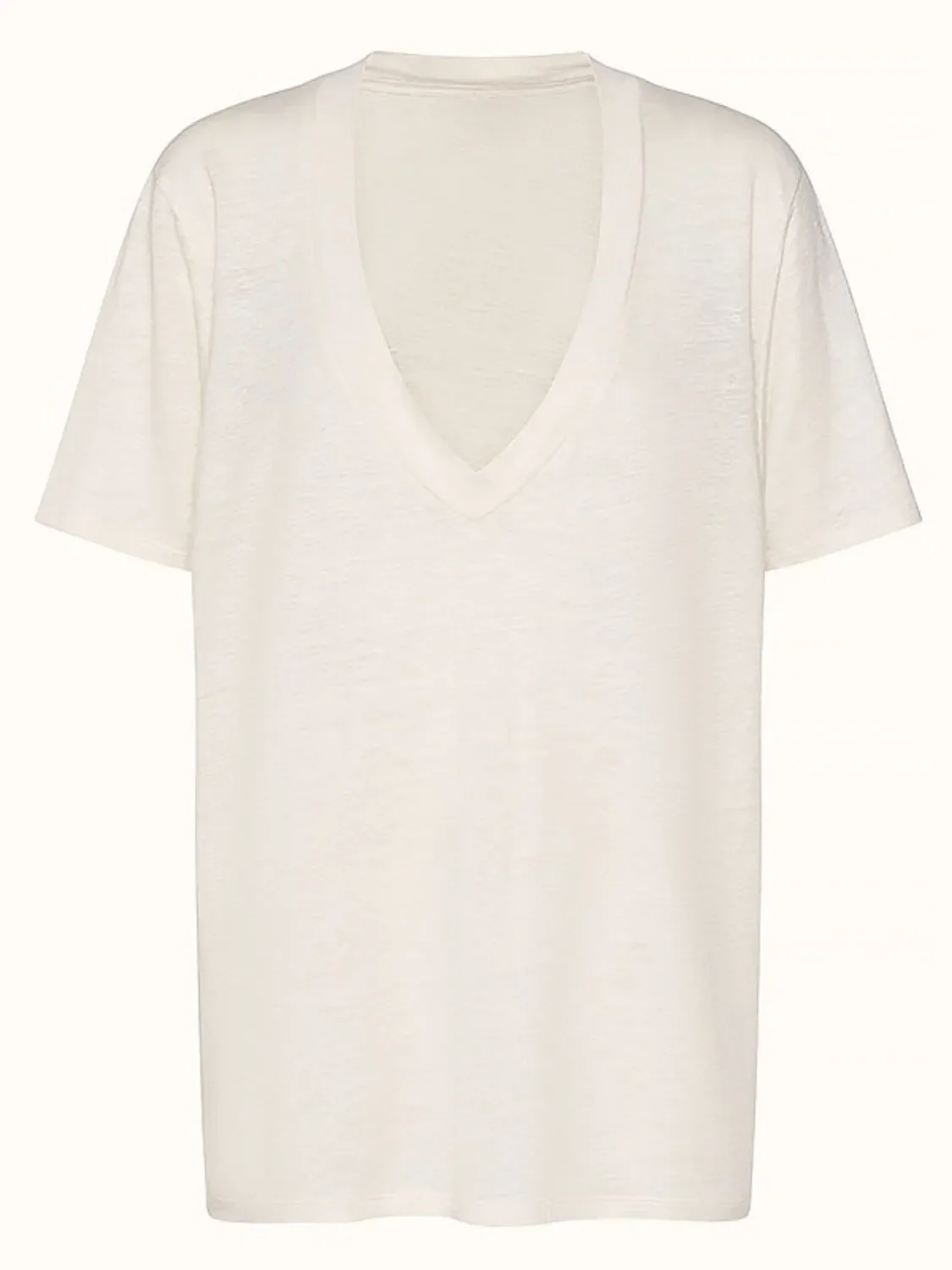 Solid V-Neck Short Sleeve T-Shirt - Image 4