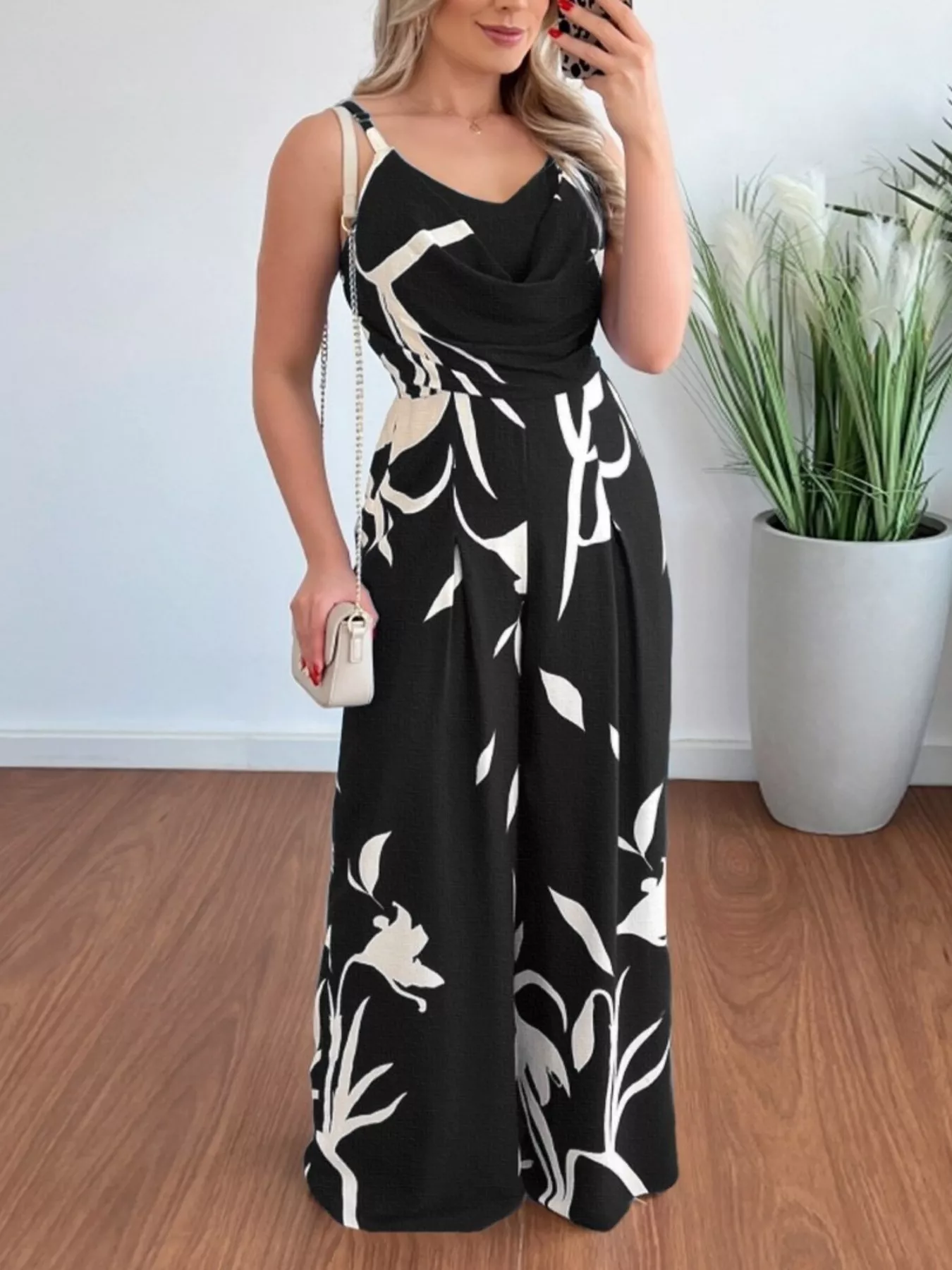 Spaghetti Strap Wide Leg Jumpsuit - Image 7