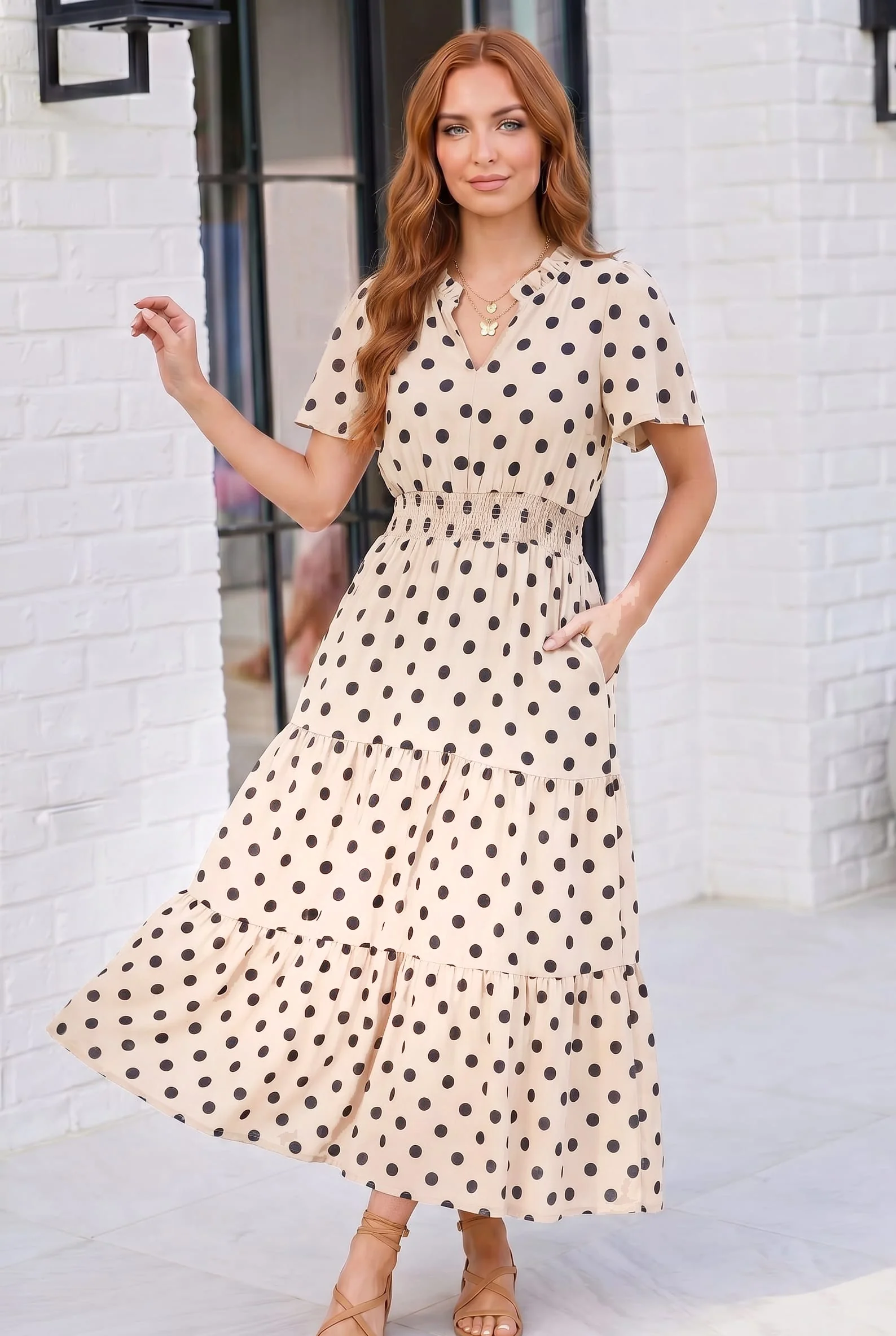 Spotted Something Sweet: Polka Dot Midi Dress - Image 4